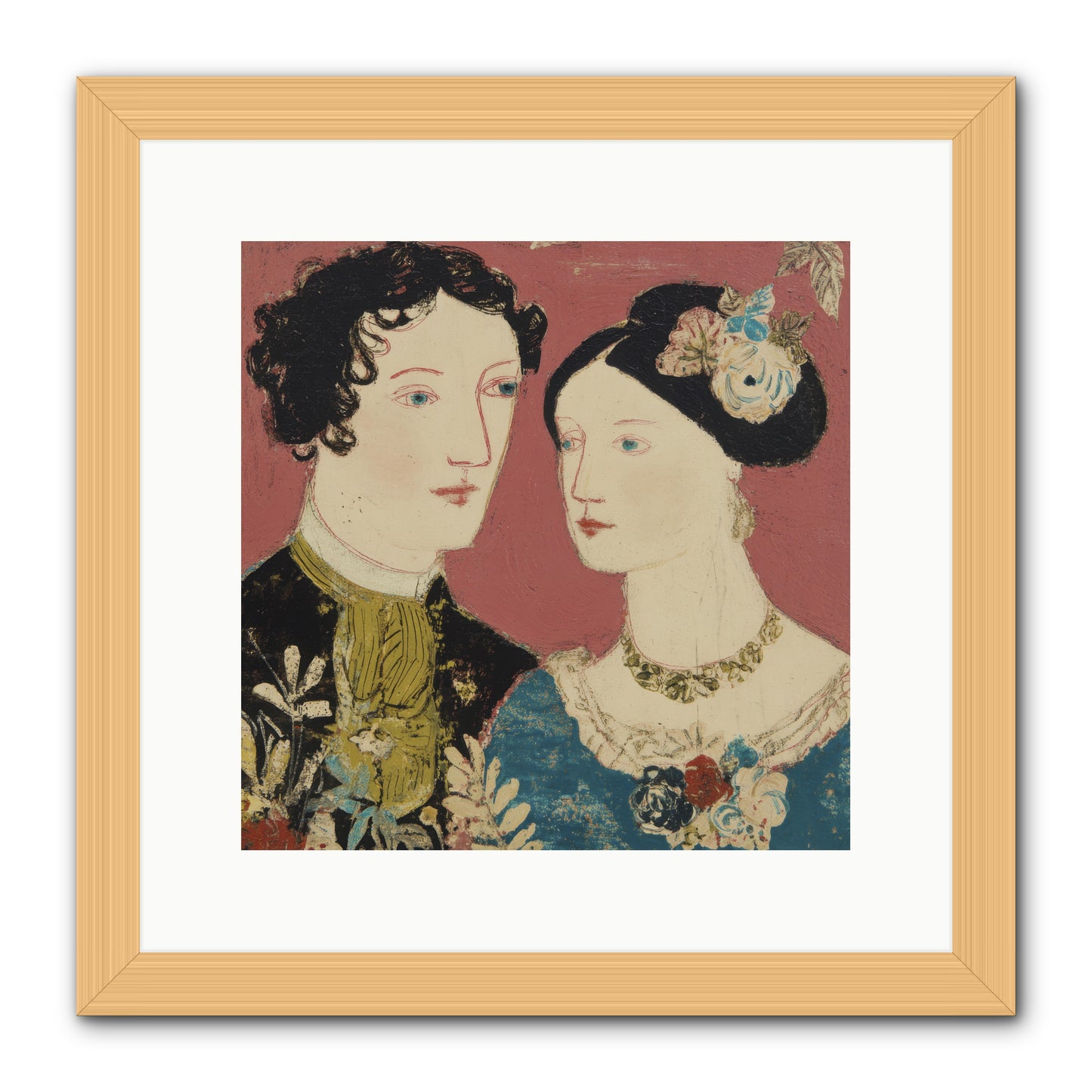 The Space We Share -- Framed Print - Natural 12x12