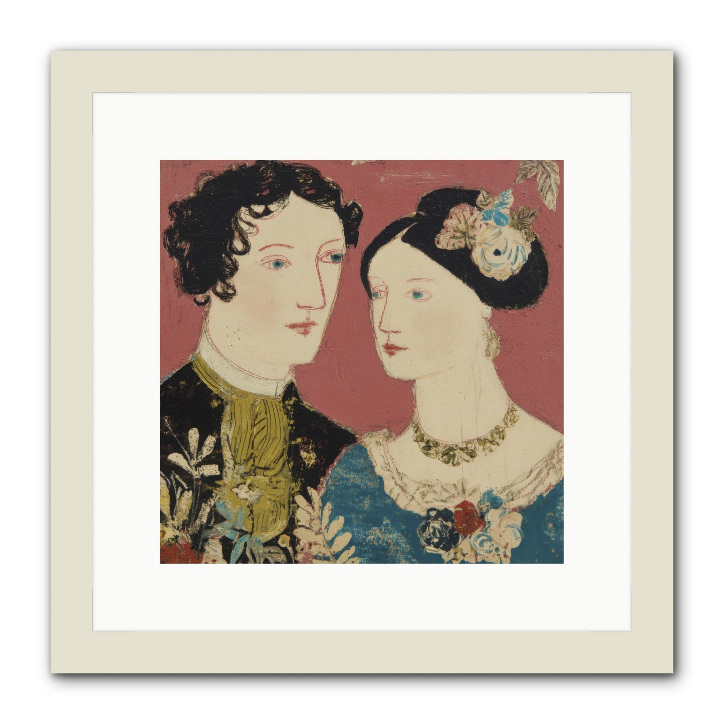 The Space We Share -- Framed Print - White 12x12