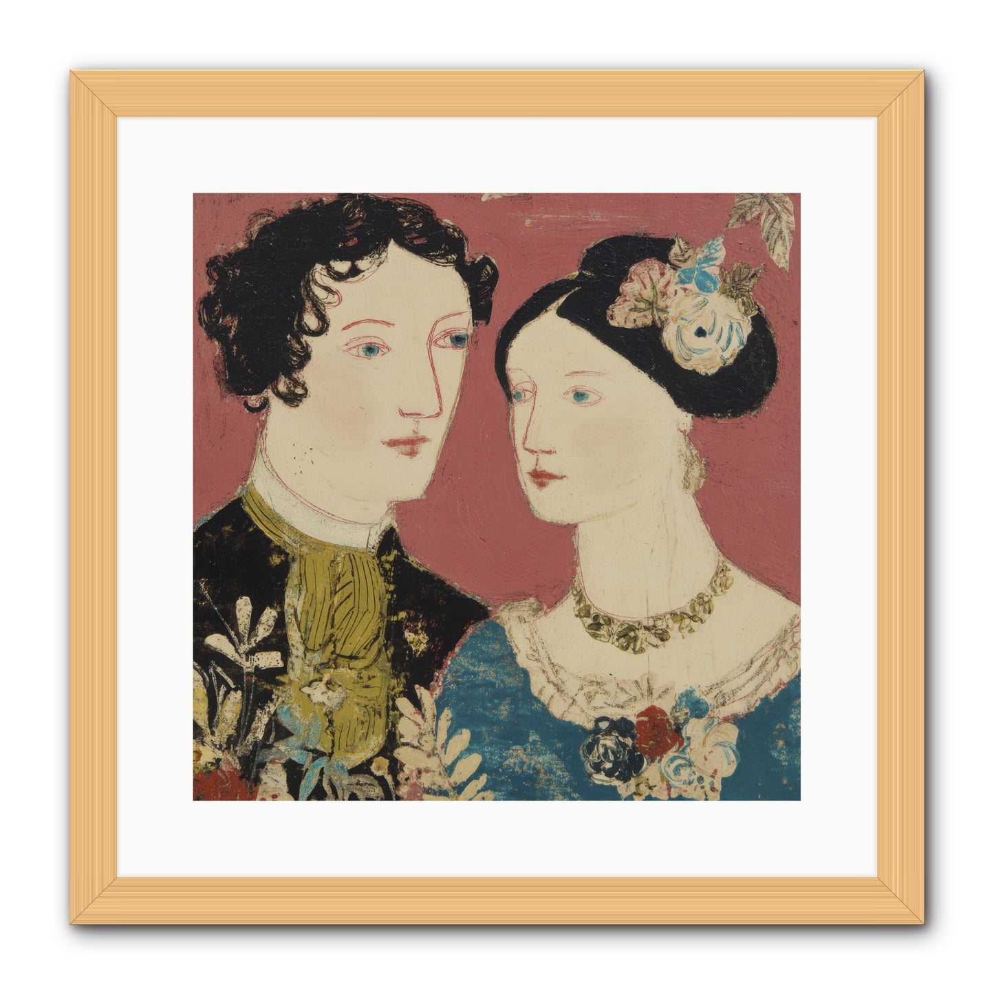 The Space We Share -- Framed Print - Natural 16x16