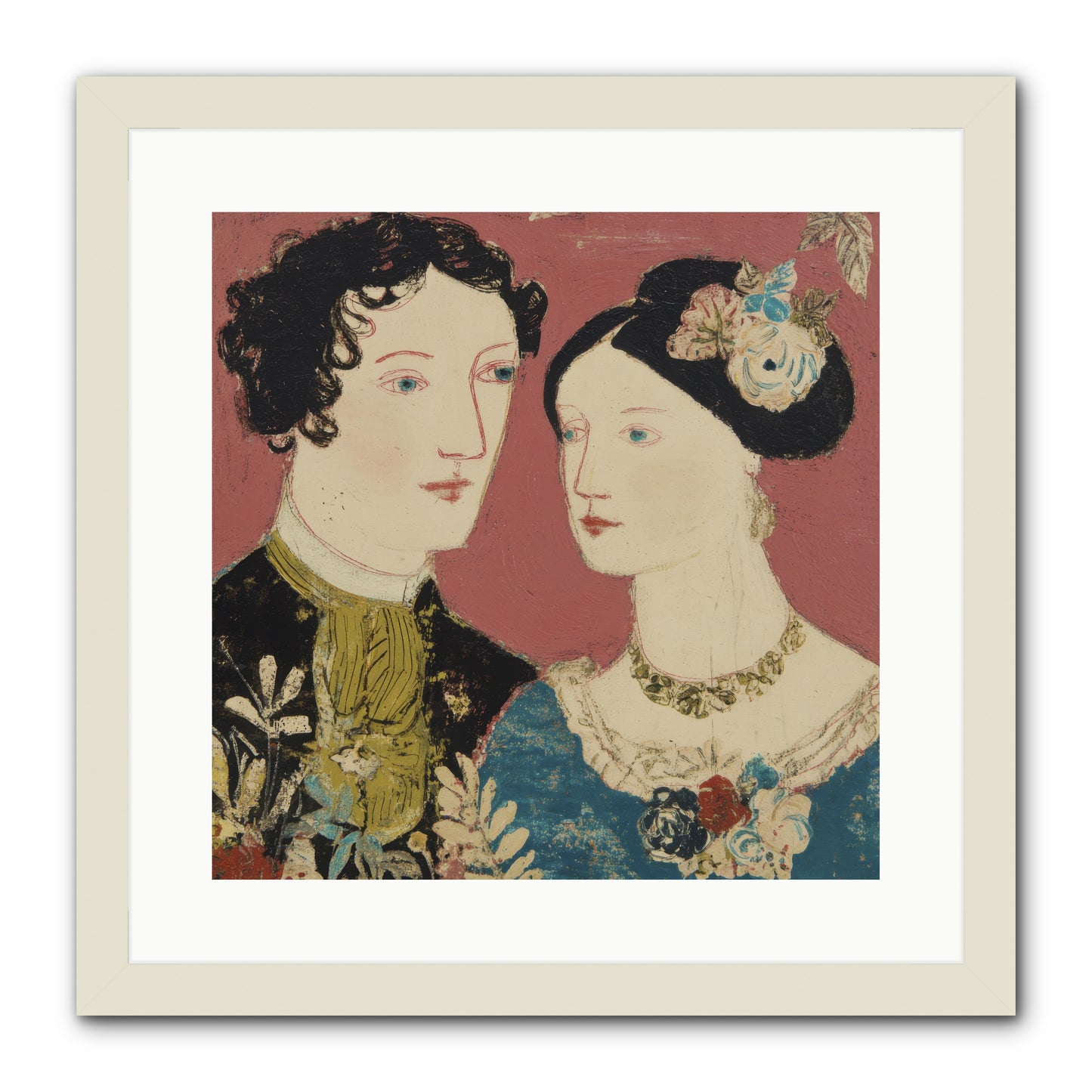 The Space We Share -- Framed Print - White 16x16