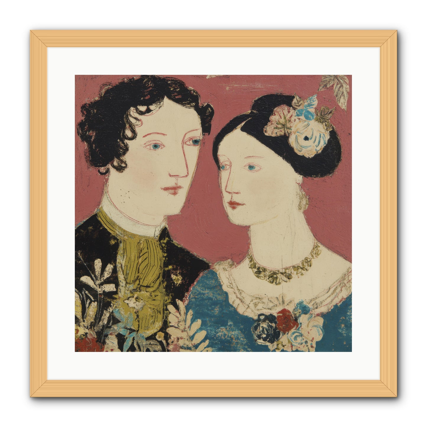 The Space We Share -- Framed Print - Natural 20x20