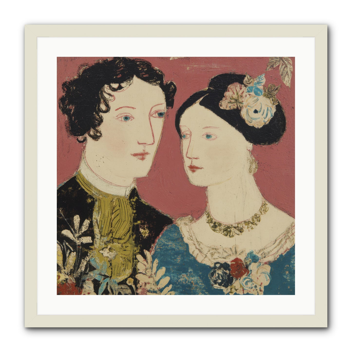 The Space We Share -- Framed Print - White 24x24