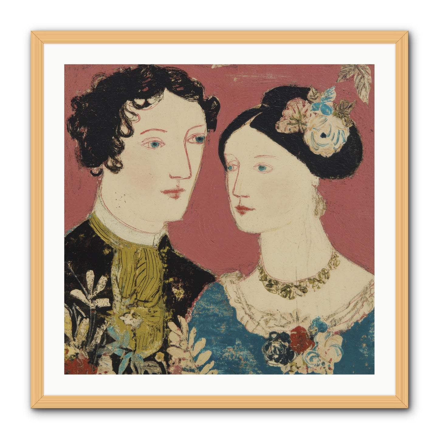 The Space We Share -- Framed Print - Natural 30x30