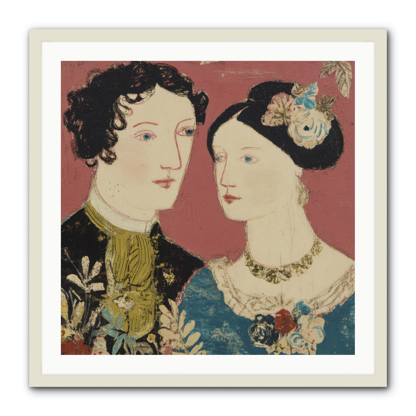 The Space We Share -- Framed Print - White 30x30