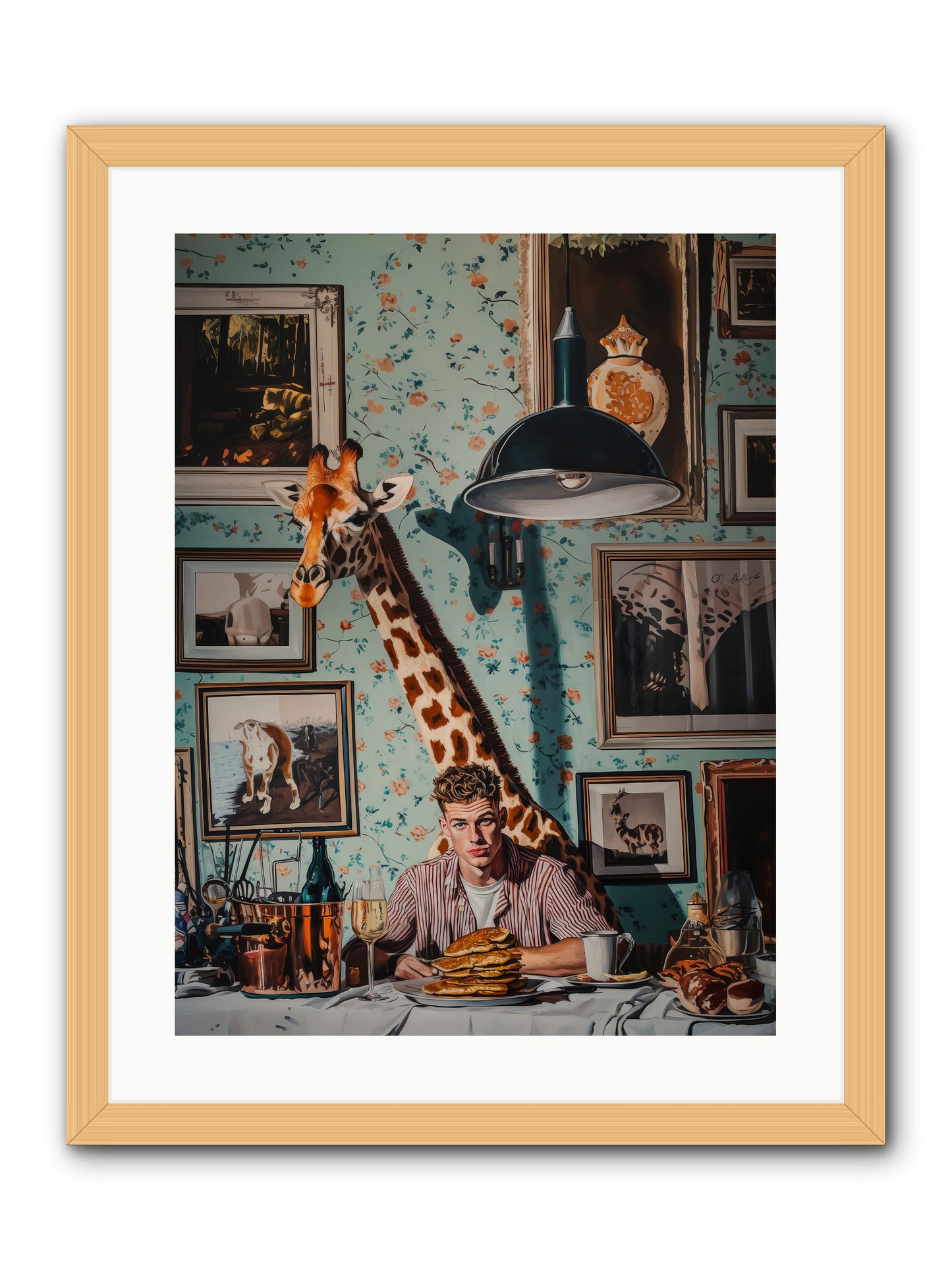 The Spotted Epicurean -- Framed Print - Natural 18x24