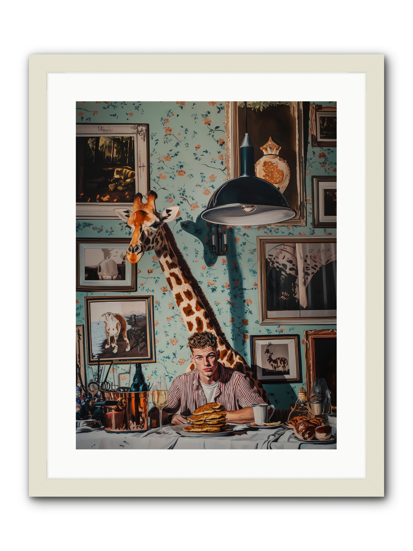 The Spotted Epicurean -- Framed Print - White 18x24