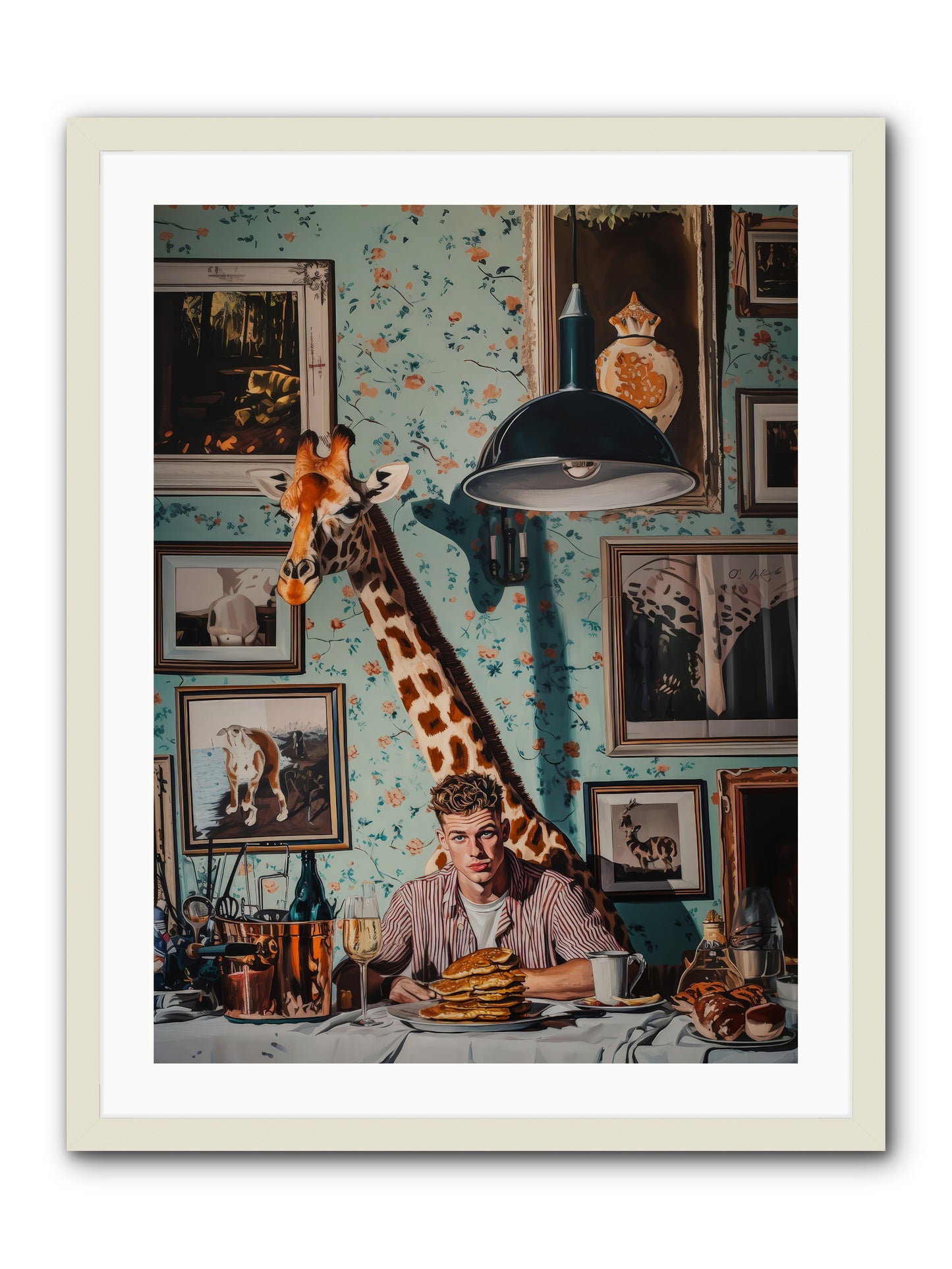The Spotted Epicurean -- Framed Print - White 24x32