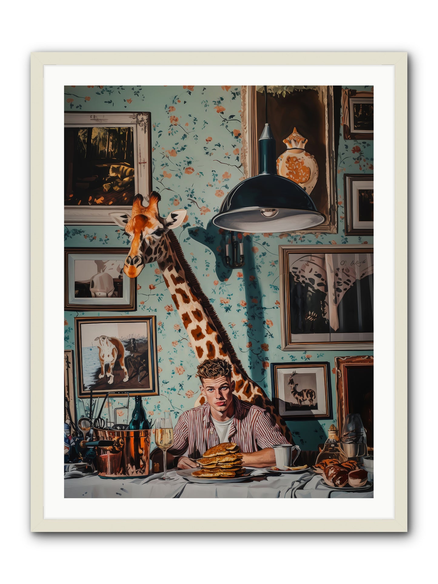 The Spotted Epicurean -- Framed Print - White 30x40