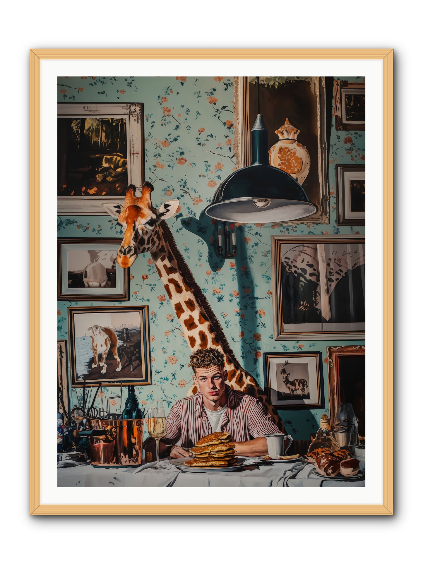 The Spotted Epicurean -- Framed Print - Natural 36x48