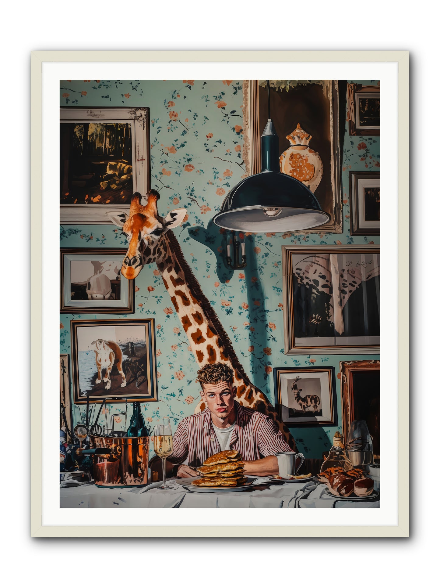 The Spotted Epicurean -- Framed Print - White 36x48