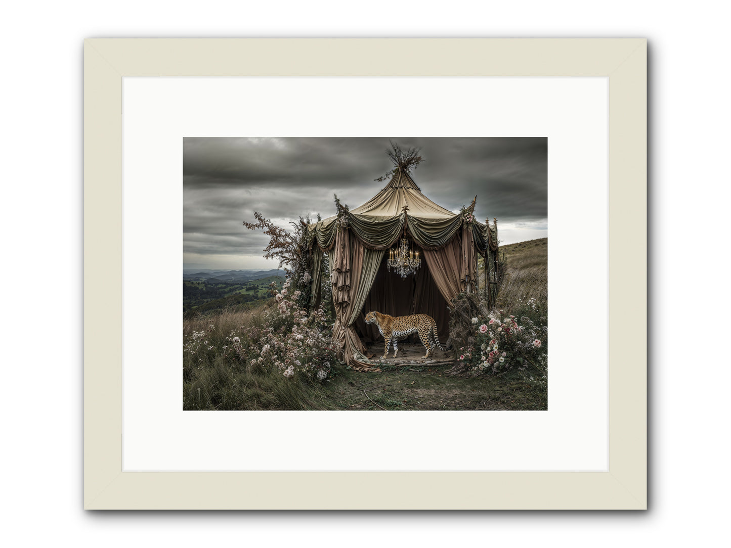 The Still Meadow -- Framed Print - White 12x9