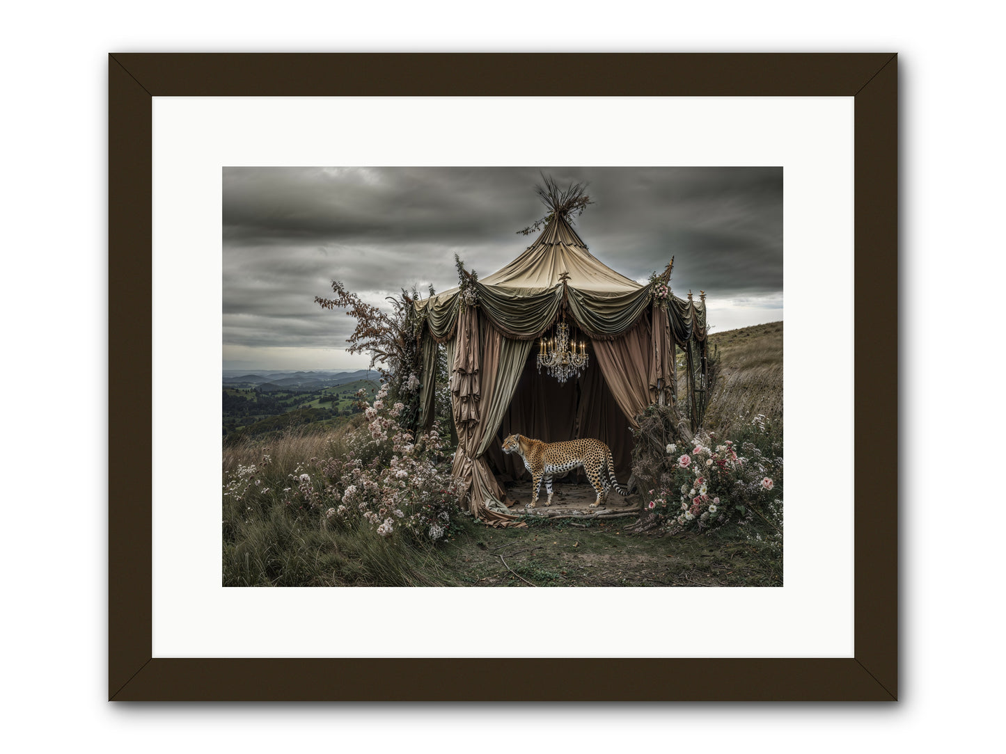 The Still Meadow -- Framed Print - Black 16x12