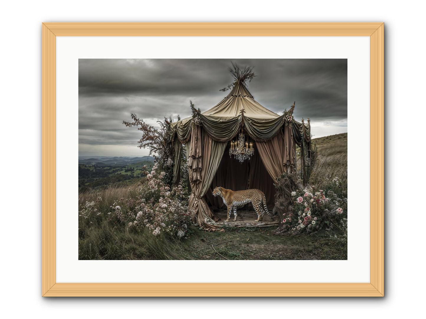 The Still Meadow -- Framed Print - Natural 24x18