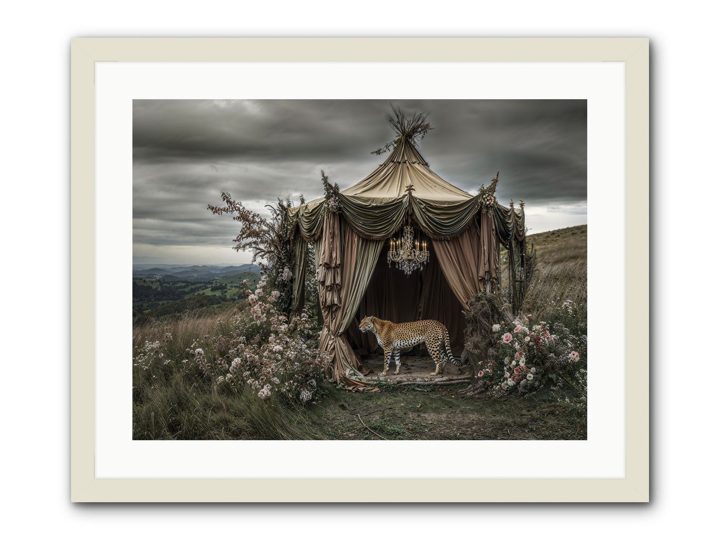 The Still Meadow -- Framed Print - White 24x18