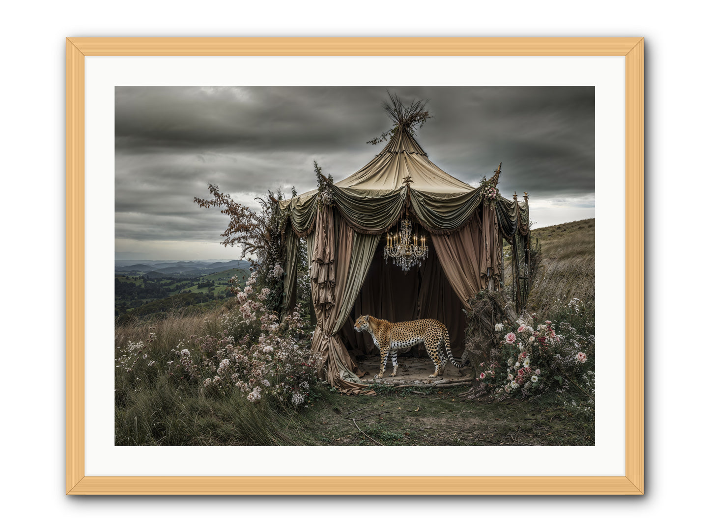 The Still Meadow -- Framed Print - Natural 32x24