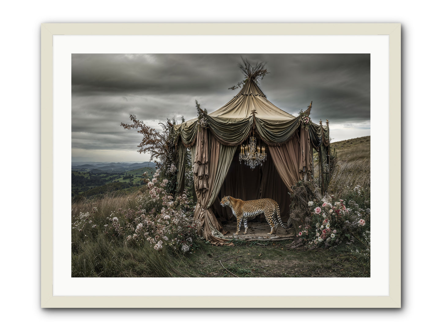 The Still Meadow -- Framed Print - White 32x24