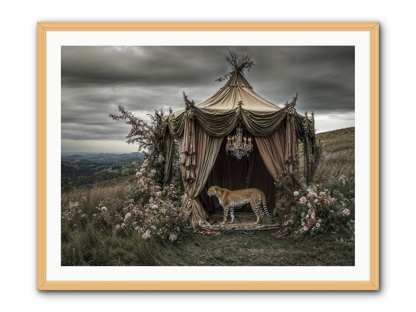 The Still Meadow -- Framed Print - Natural 40x30