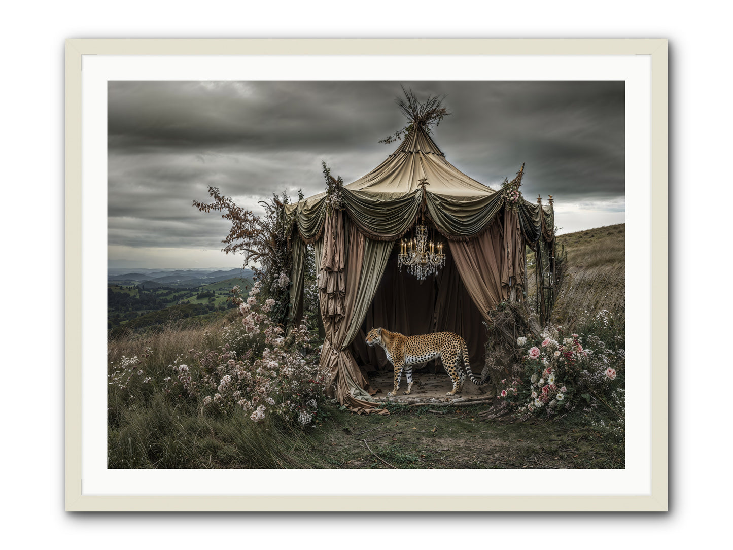 The Still Meadow -- Framed Print - White 40x30