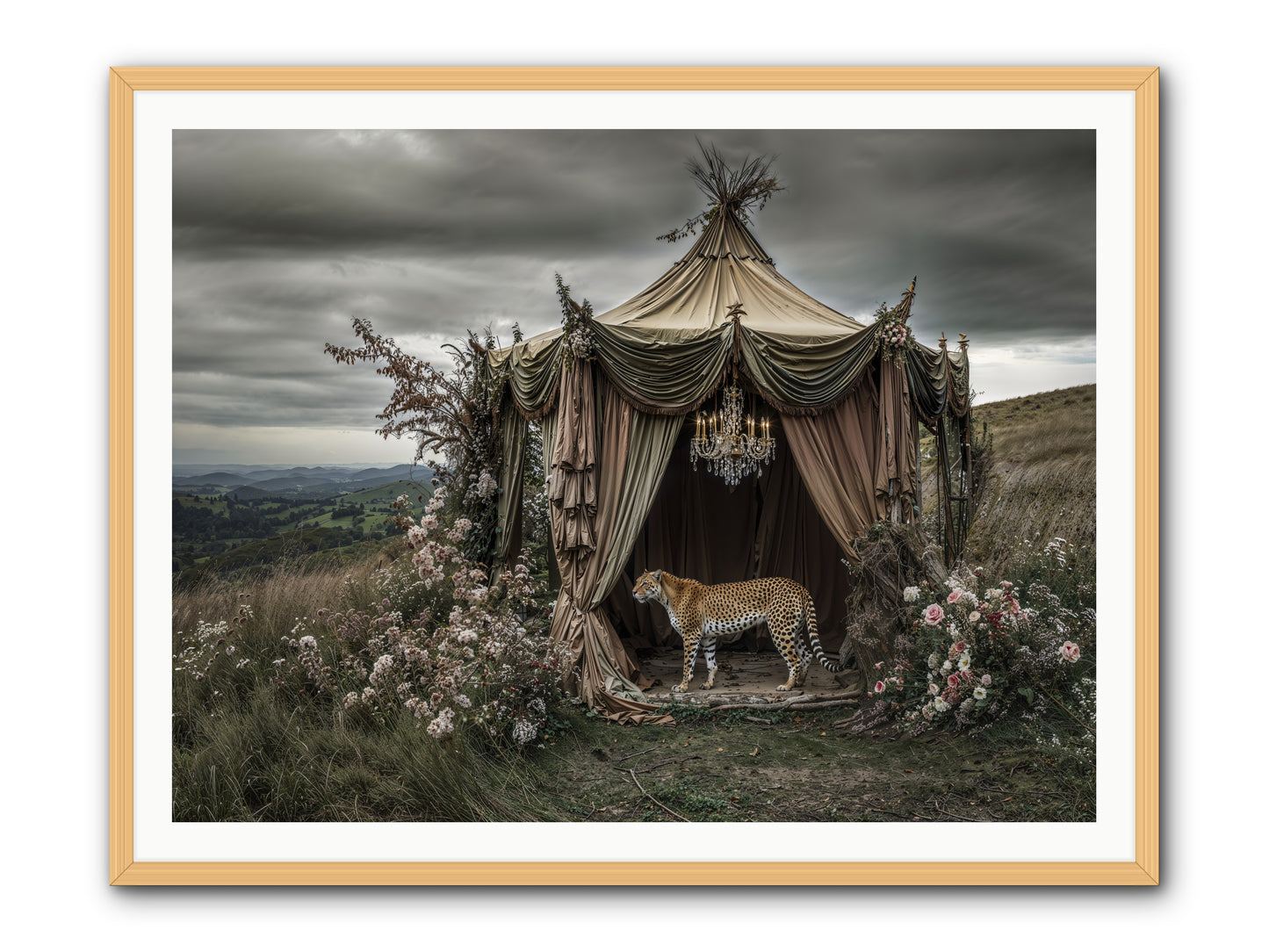 The Still Meadow -- Framed Print - Natural 48x36