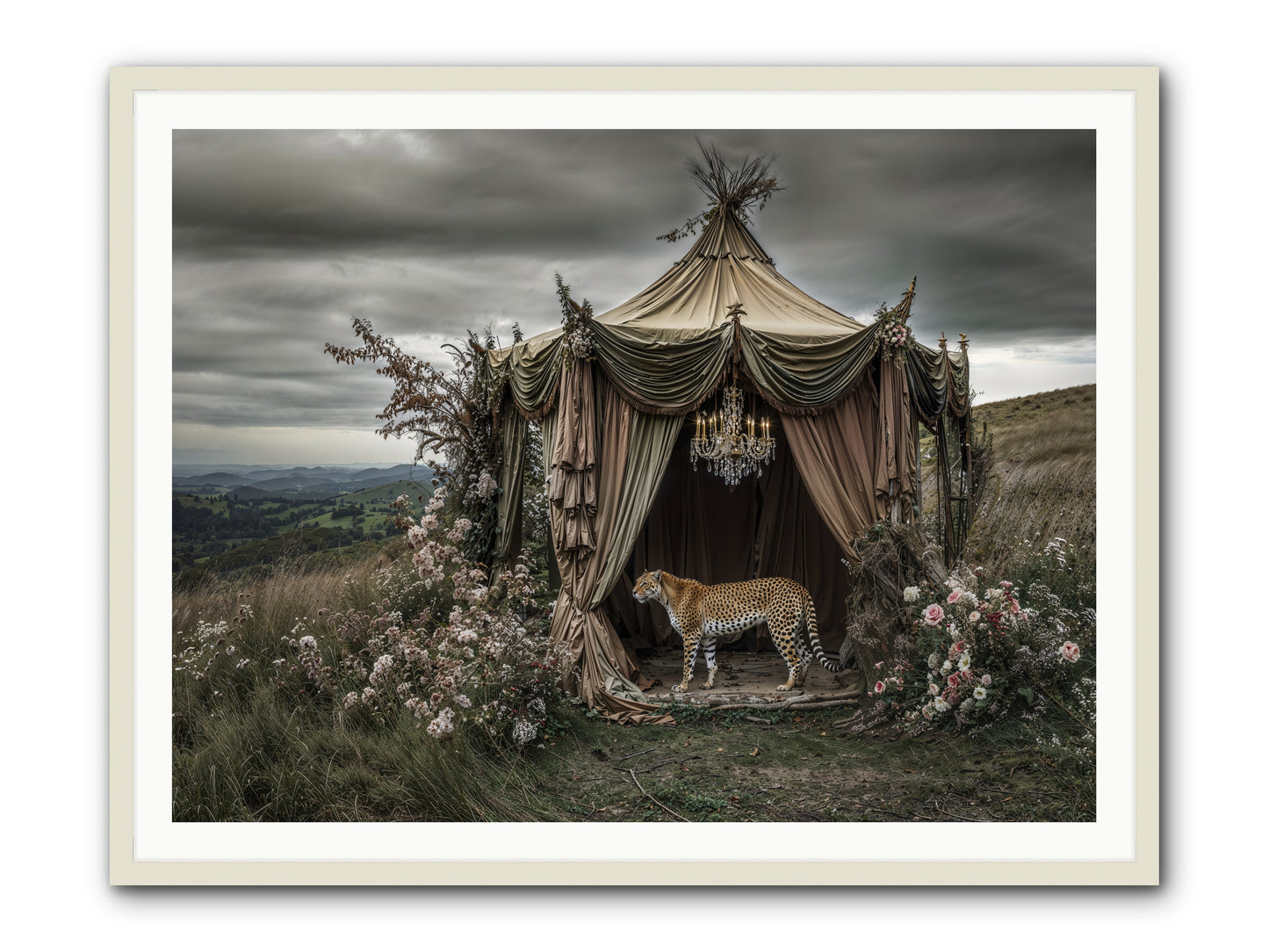 The Still Meadow -- Framed Print - White 48x36