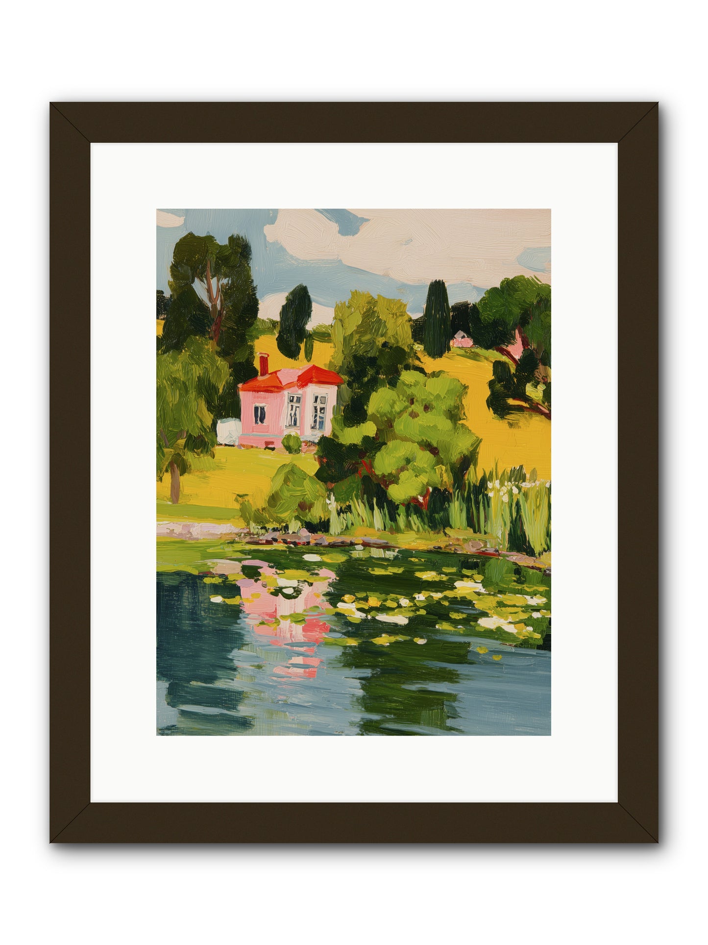 The Summer House -- Framed Print - Black 12x16