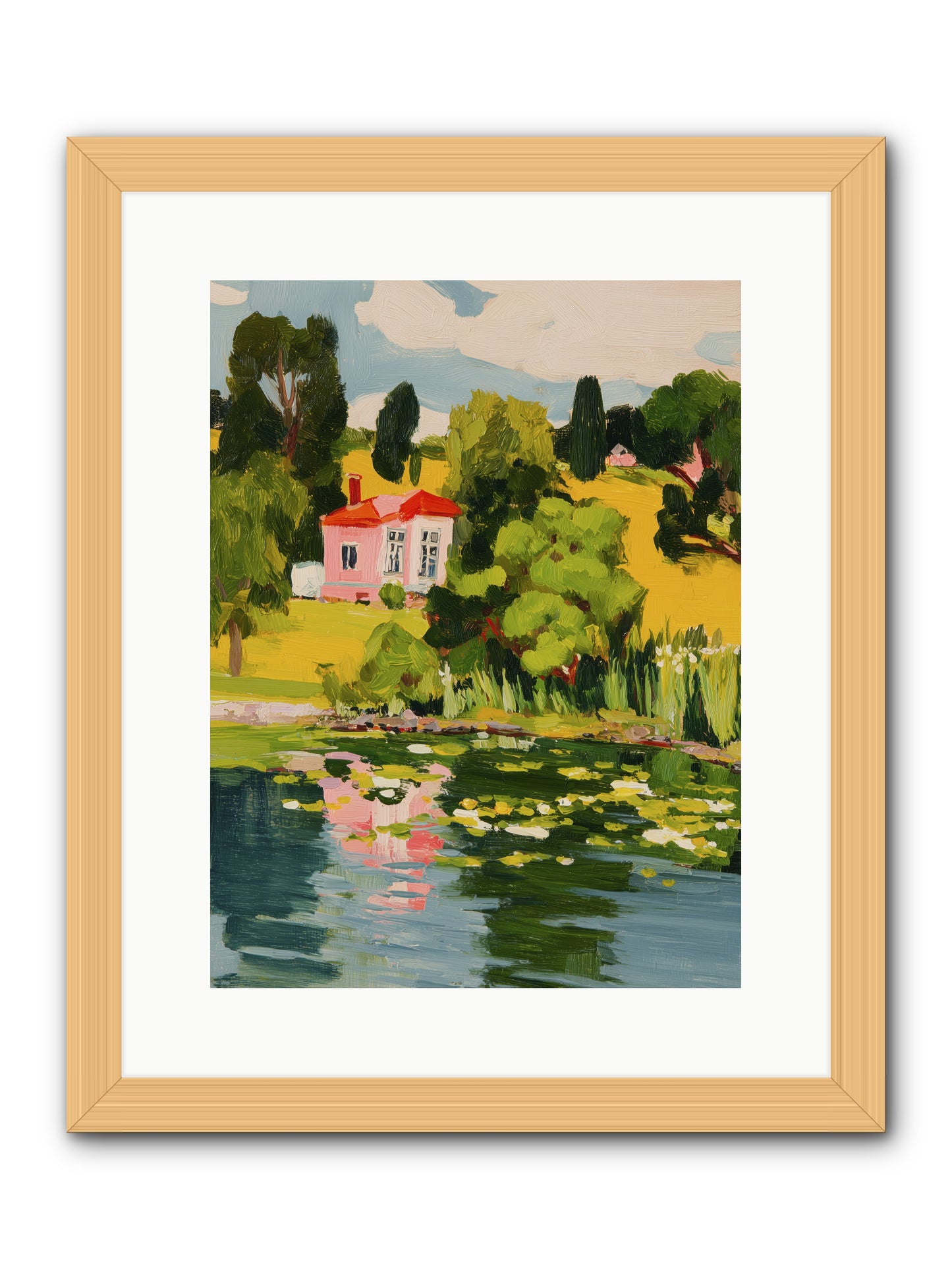 The Summer House -- Framed Print - Natural 12x16