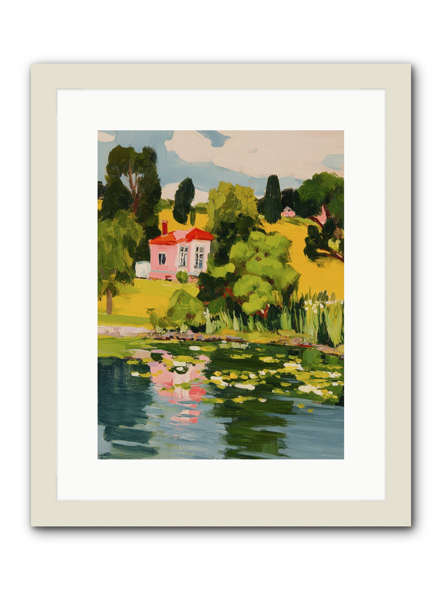 The Summer House -- Framed Print - White 12x16