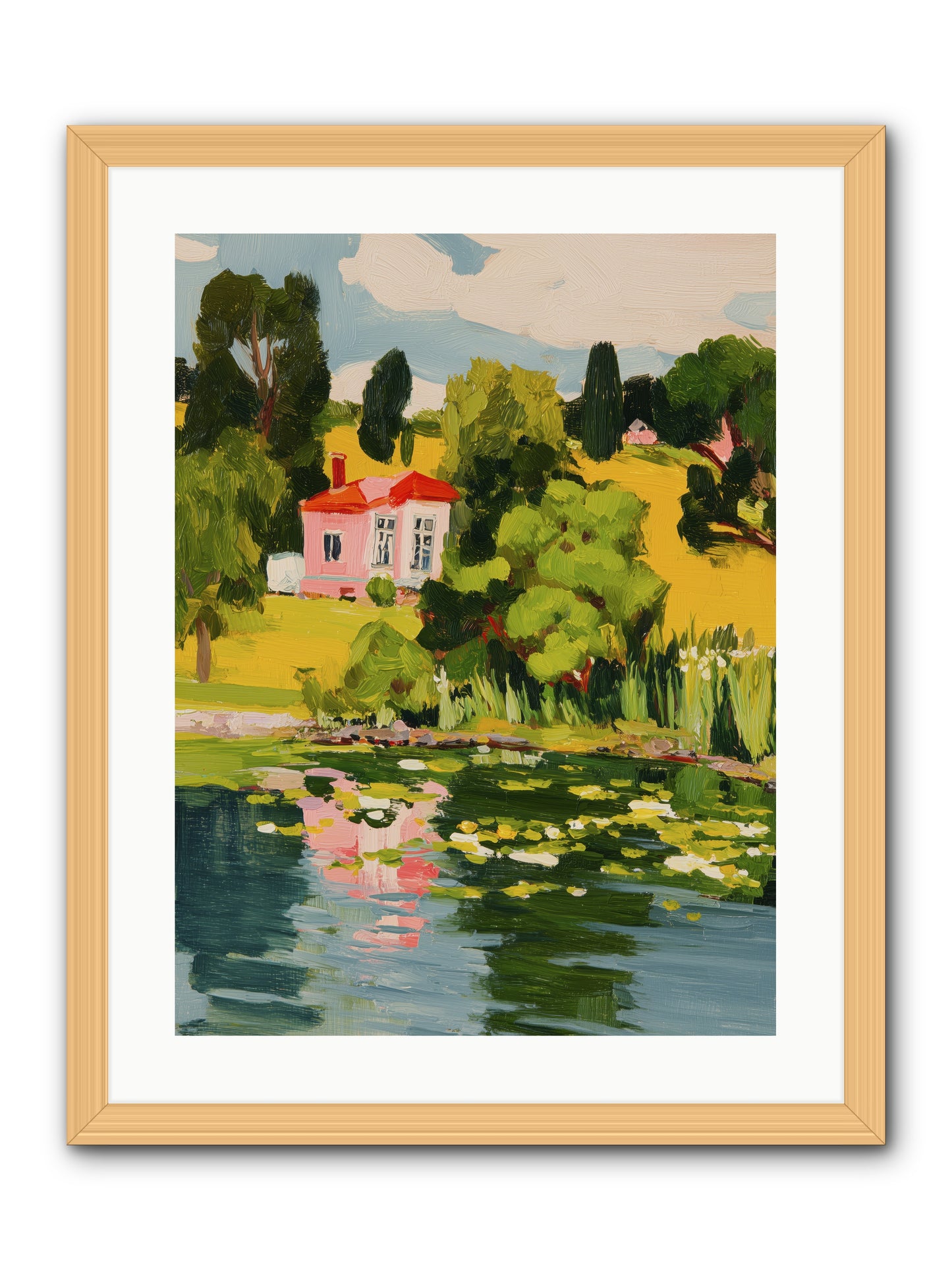 The Summer House -- Framed Print - Natural 18x24
