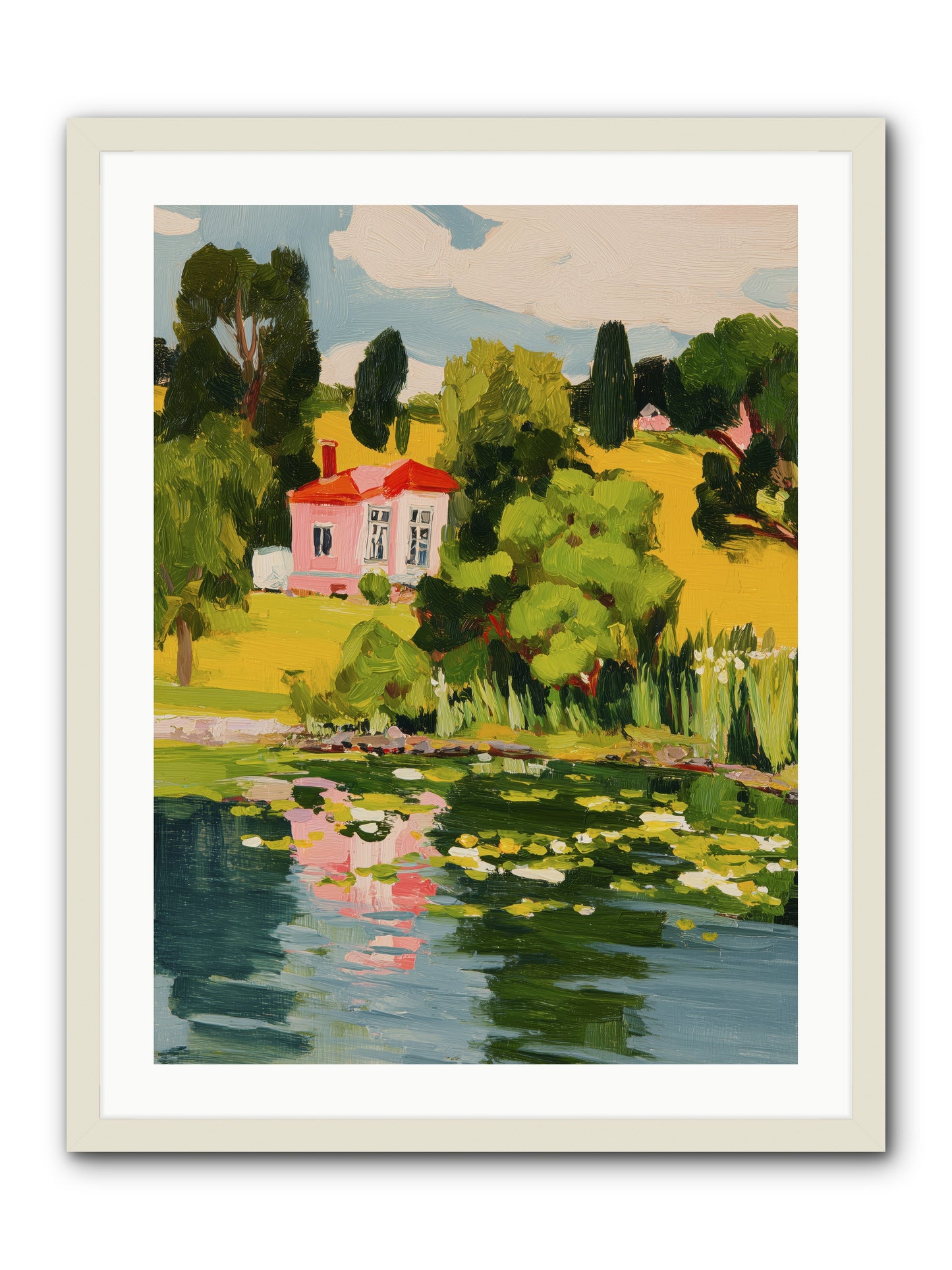The Summer House -- Framed Print - White 24x32