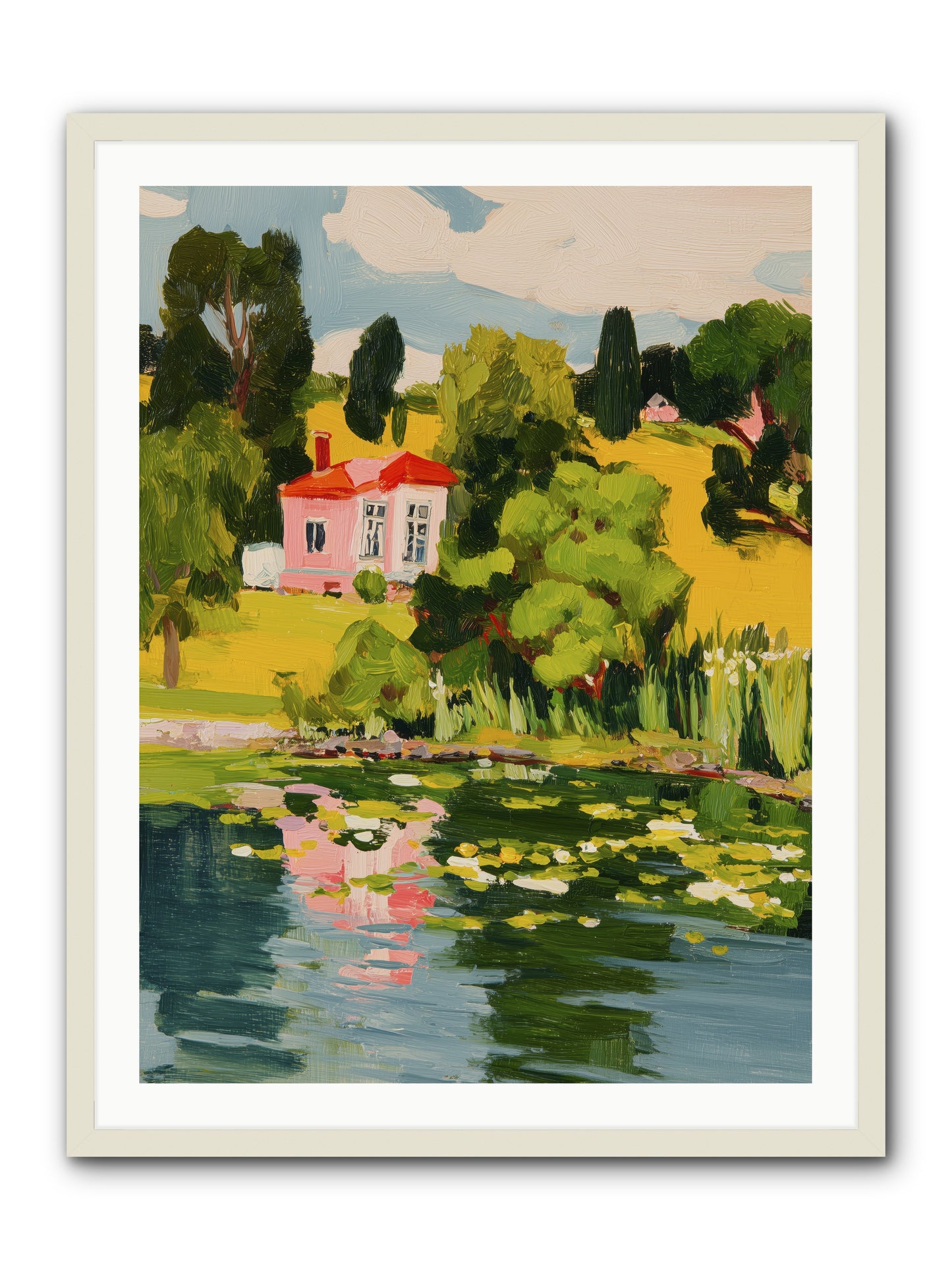 The Summer House -- Framed Print - White 30x40