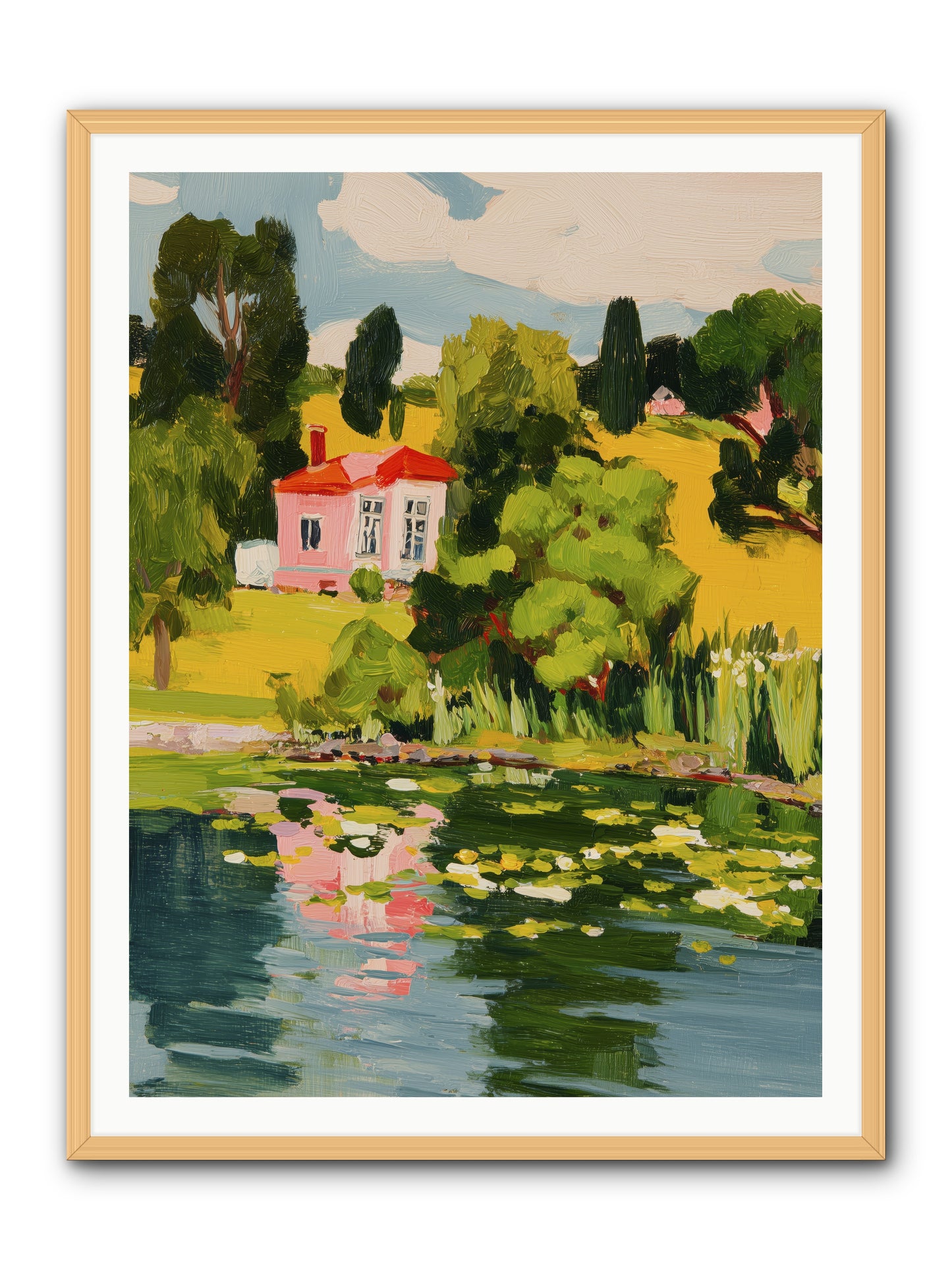 The Summer House -- Framed Print - Natural 36x48