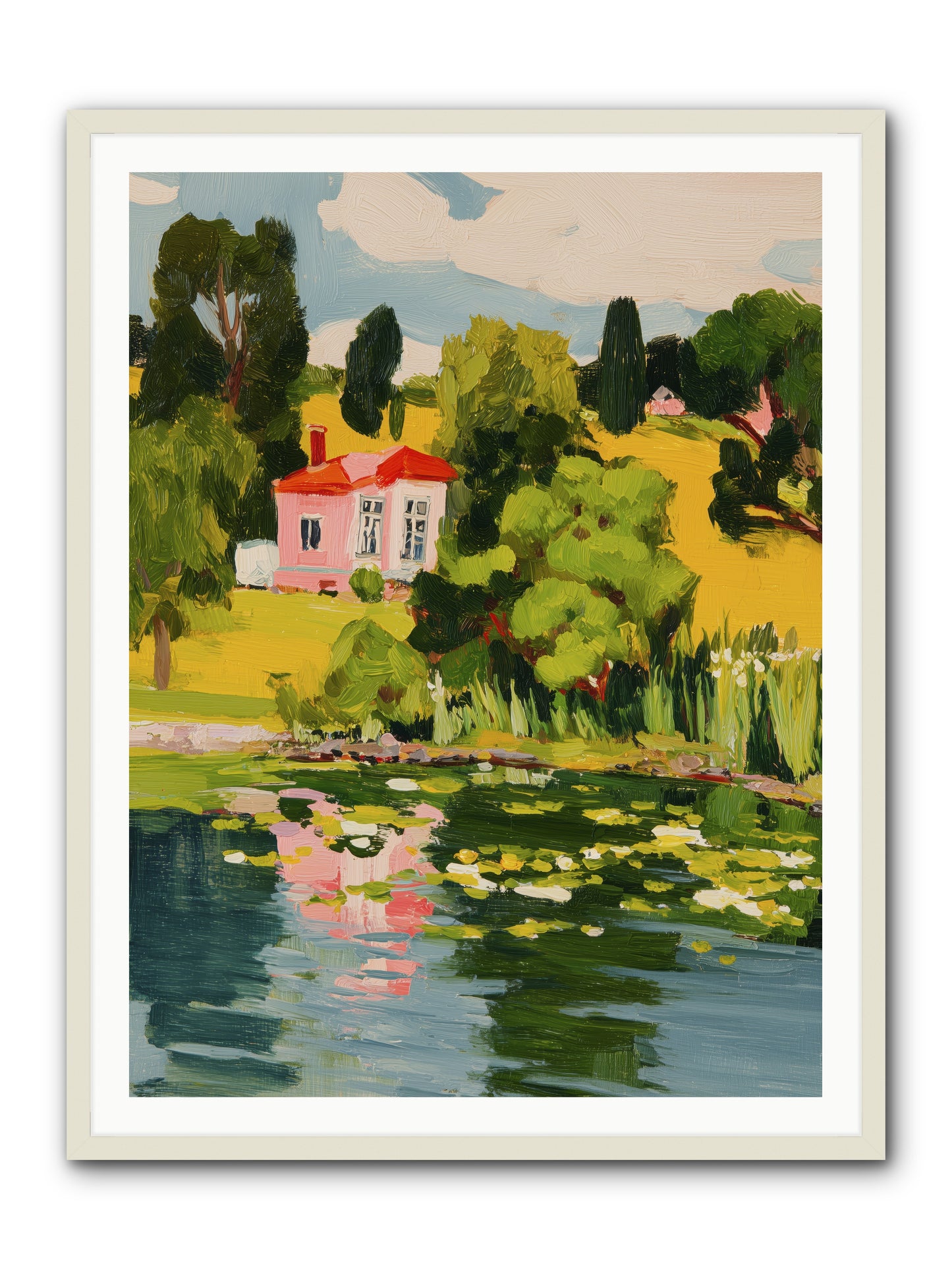 The Summer House -- Framed Print - White 36x48
