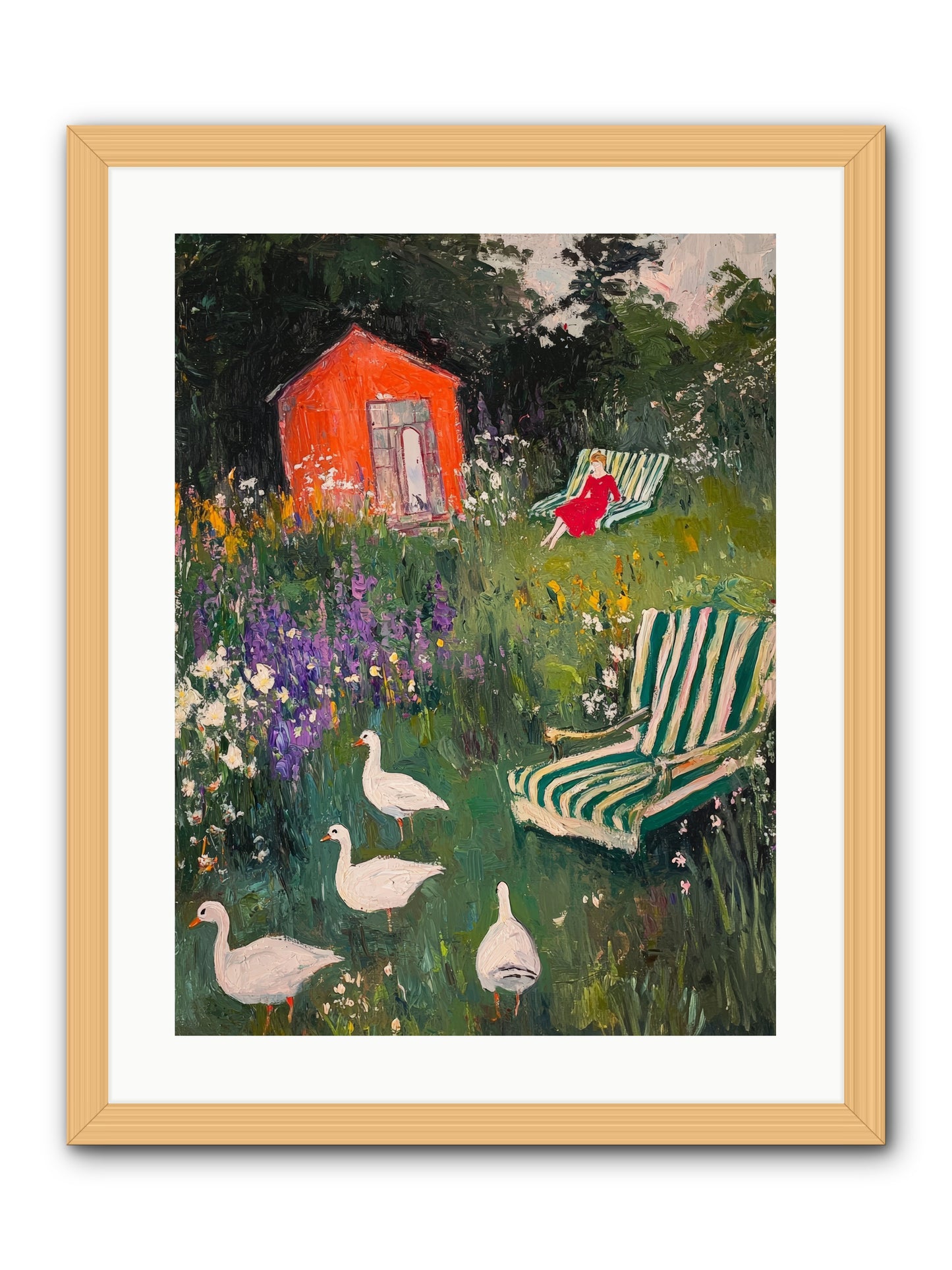 The Summer Months -- Framed Print - Natural 18x24