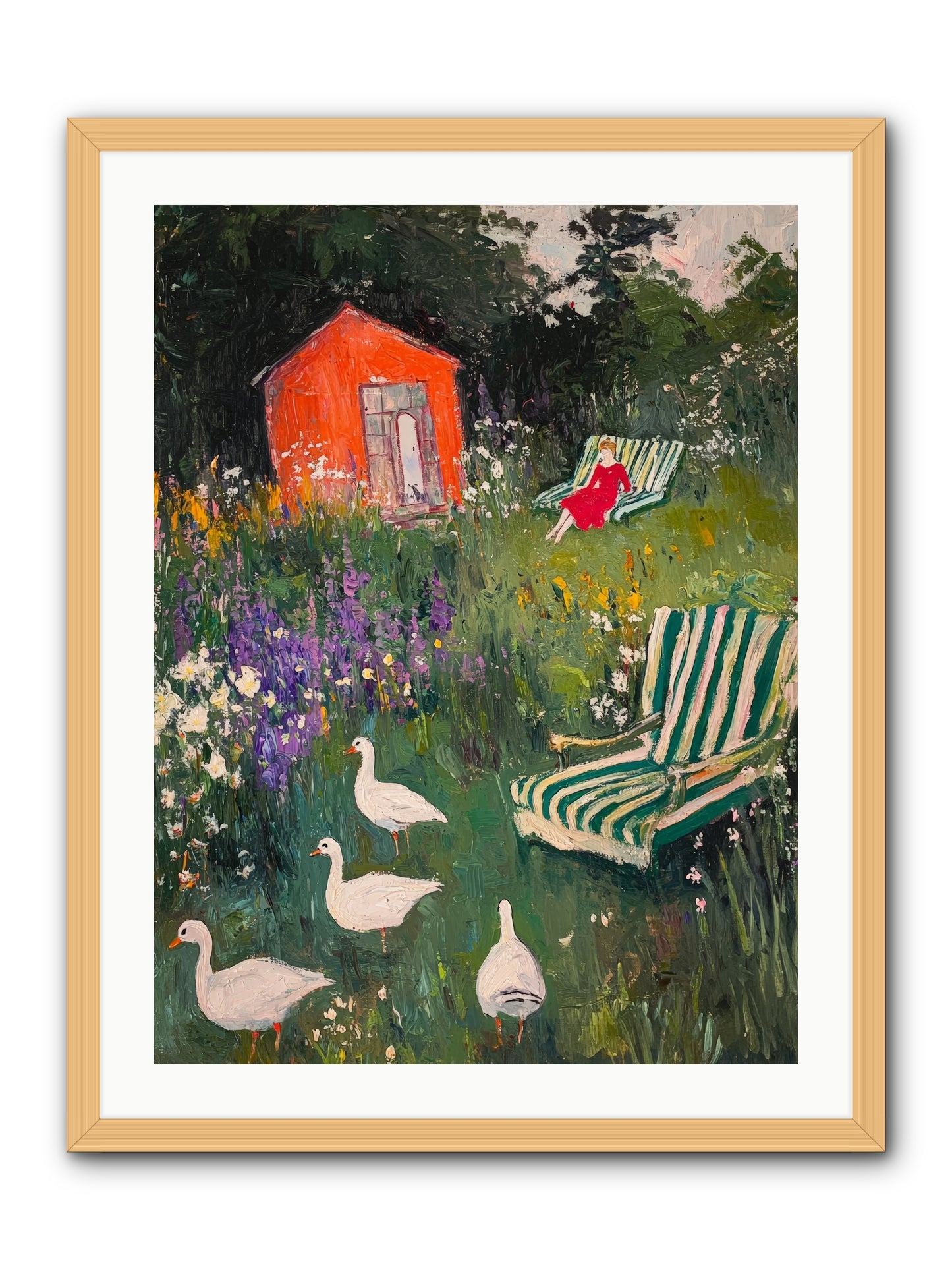 The Summer Months -- Framed Print - Natural 24x32