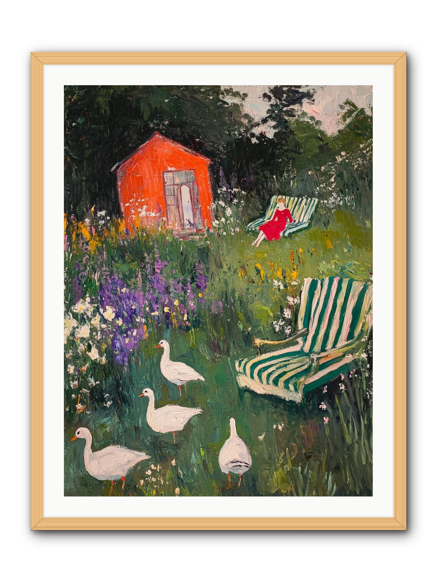 The Summer Months -- Framed Print - Natural 30x40