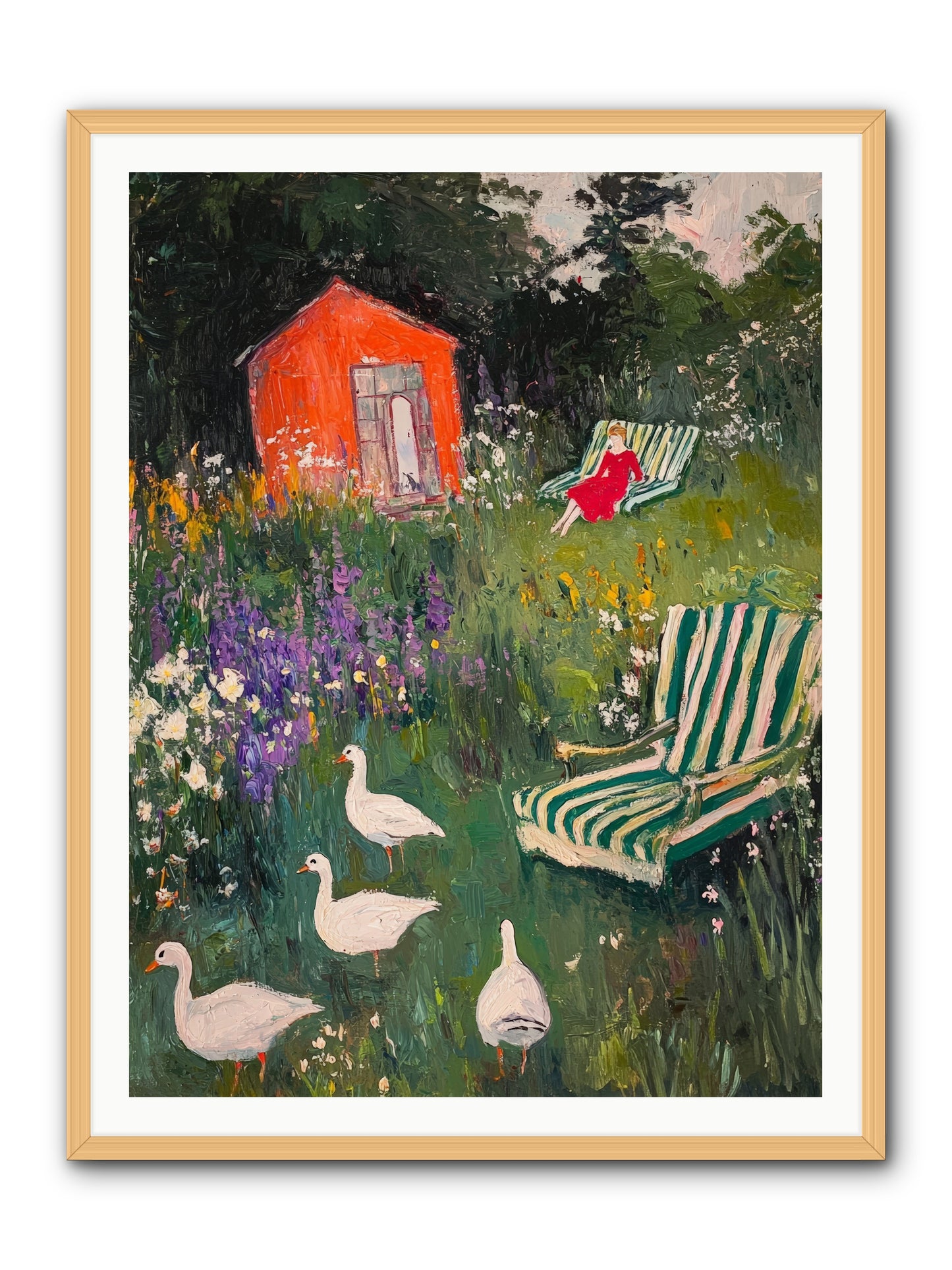 The Summer Months -- Framed Print - Natural 36x48