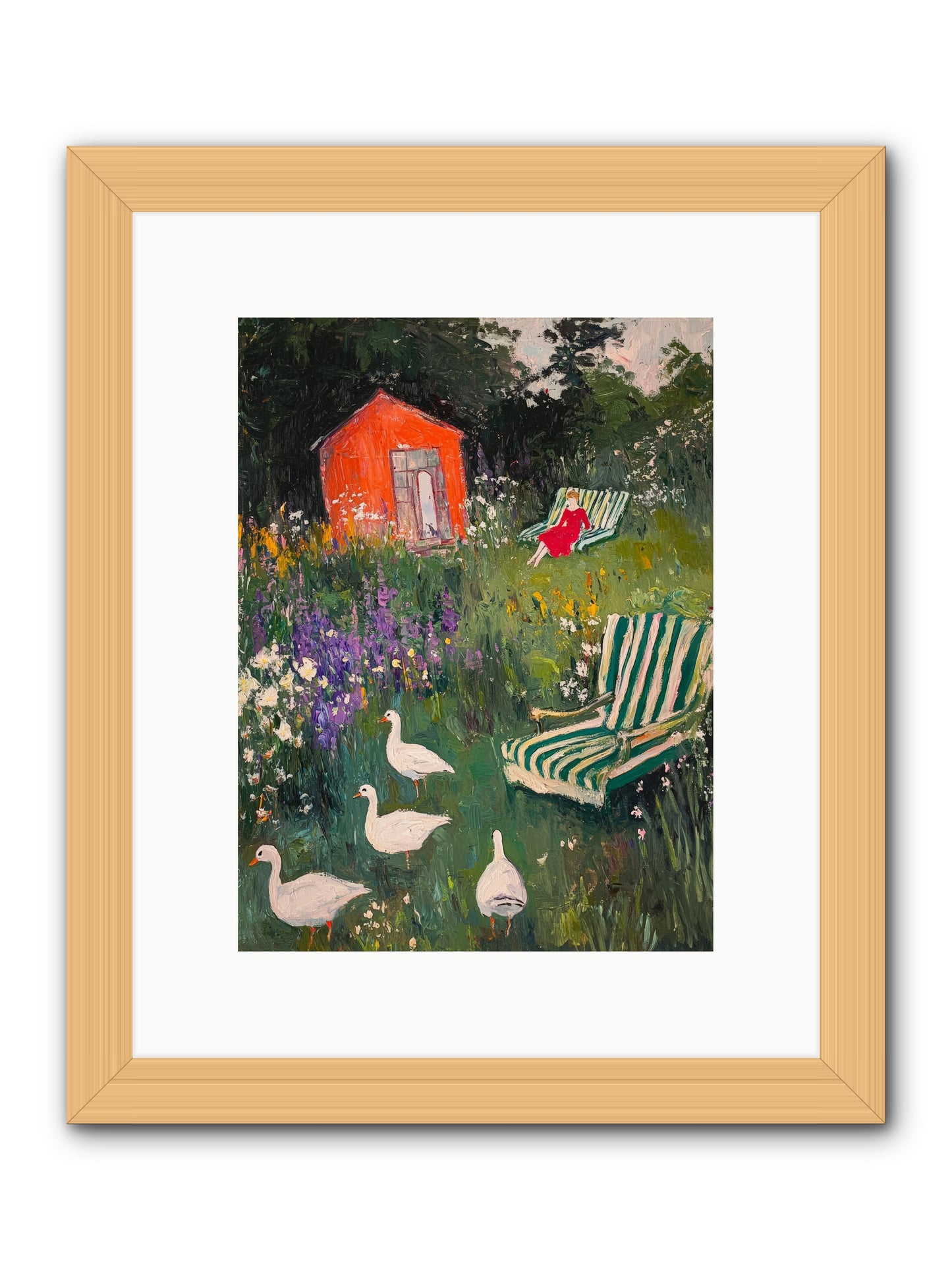 The Summer Months -- Framed Print - Natural 9x12