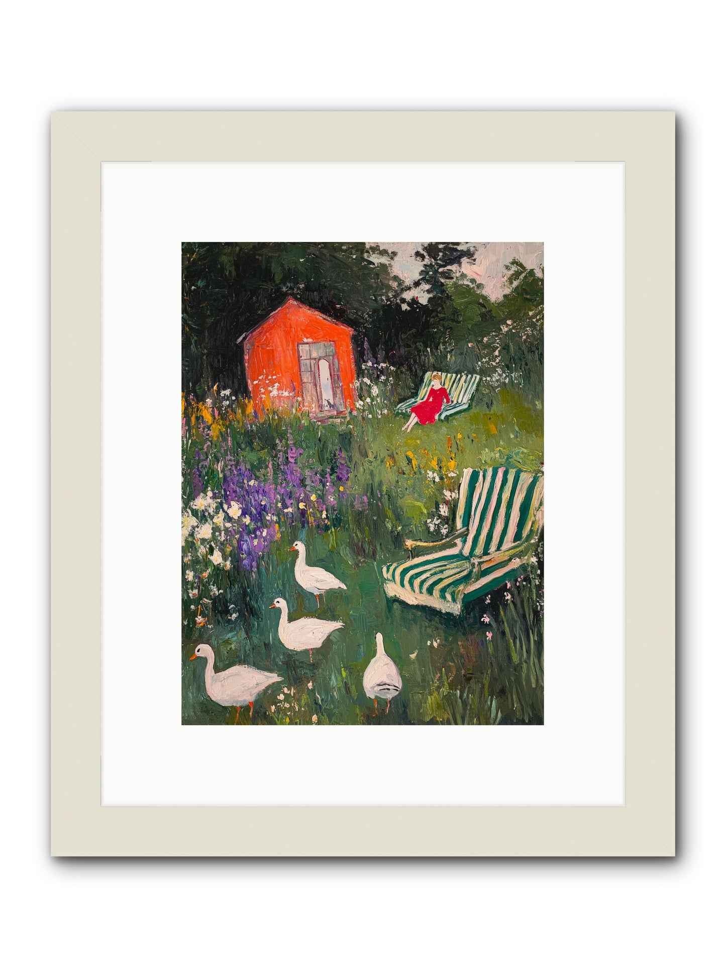The Summer Months -- Framed Print - White 9x12