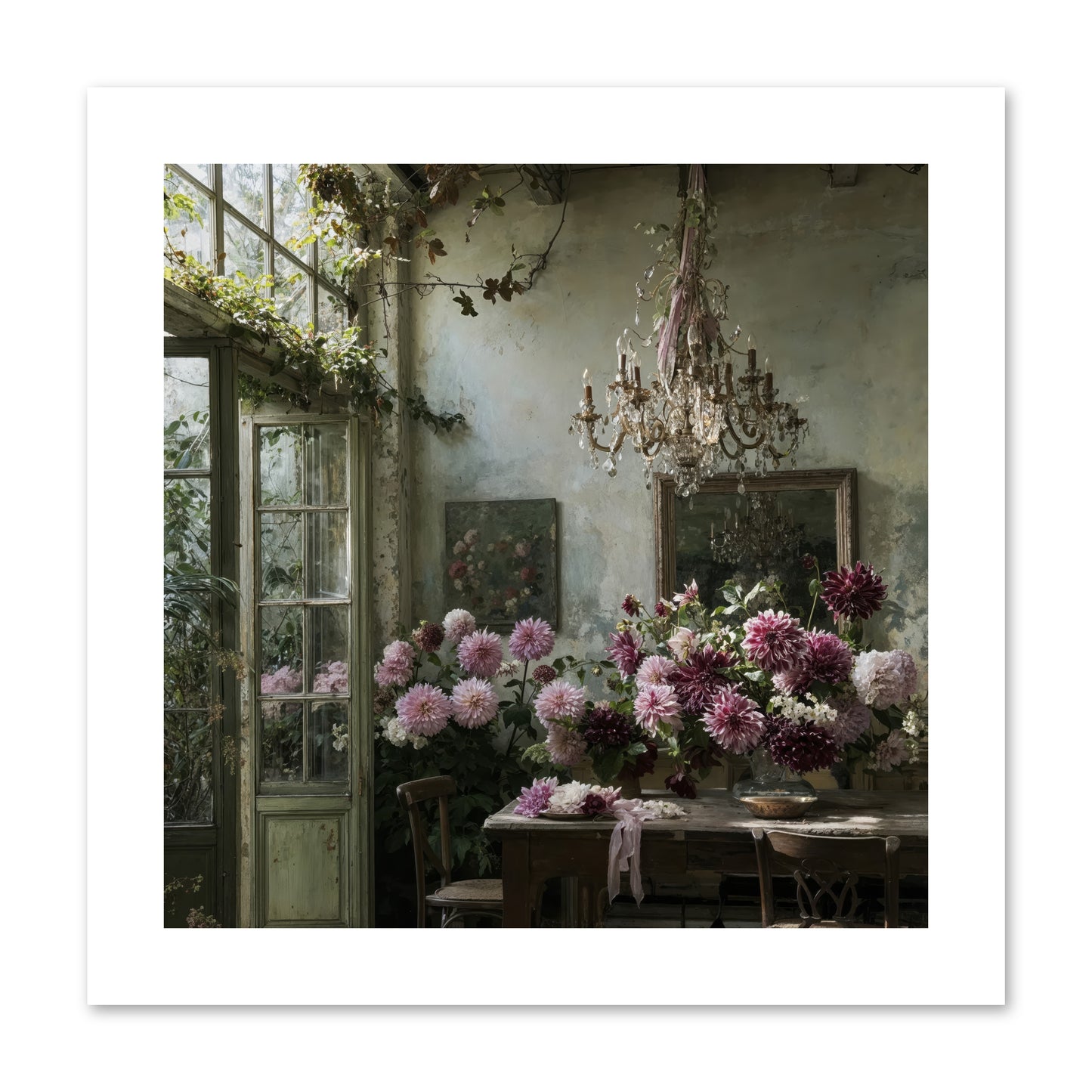 The Summer Table -- Loose Canvas Print 10x10