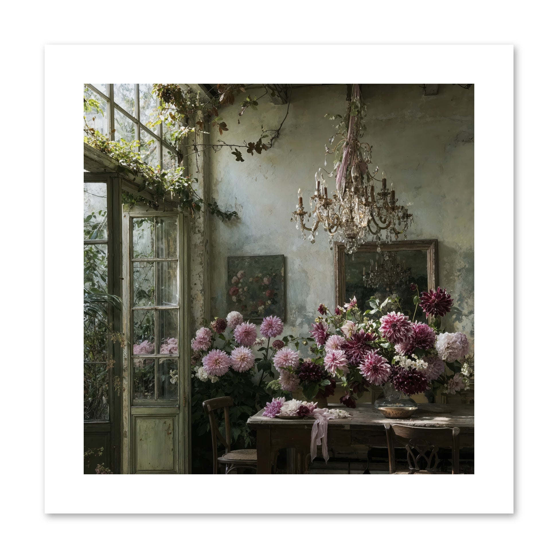 The Summer Table -- Paper Print 10x10