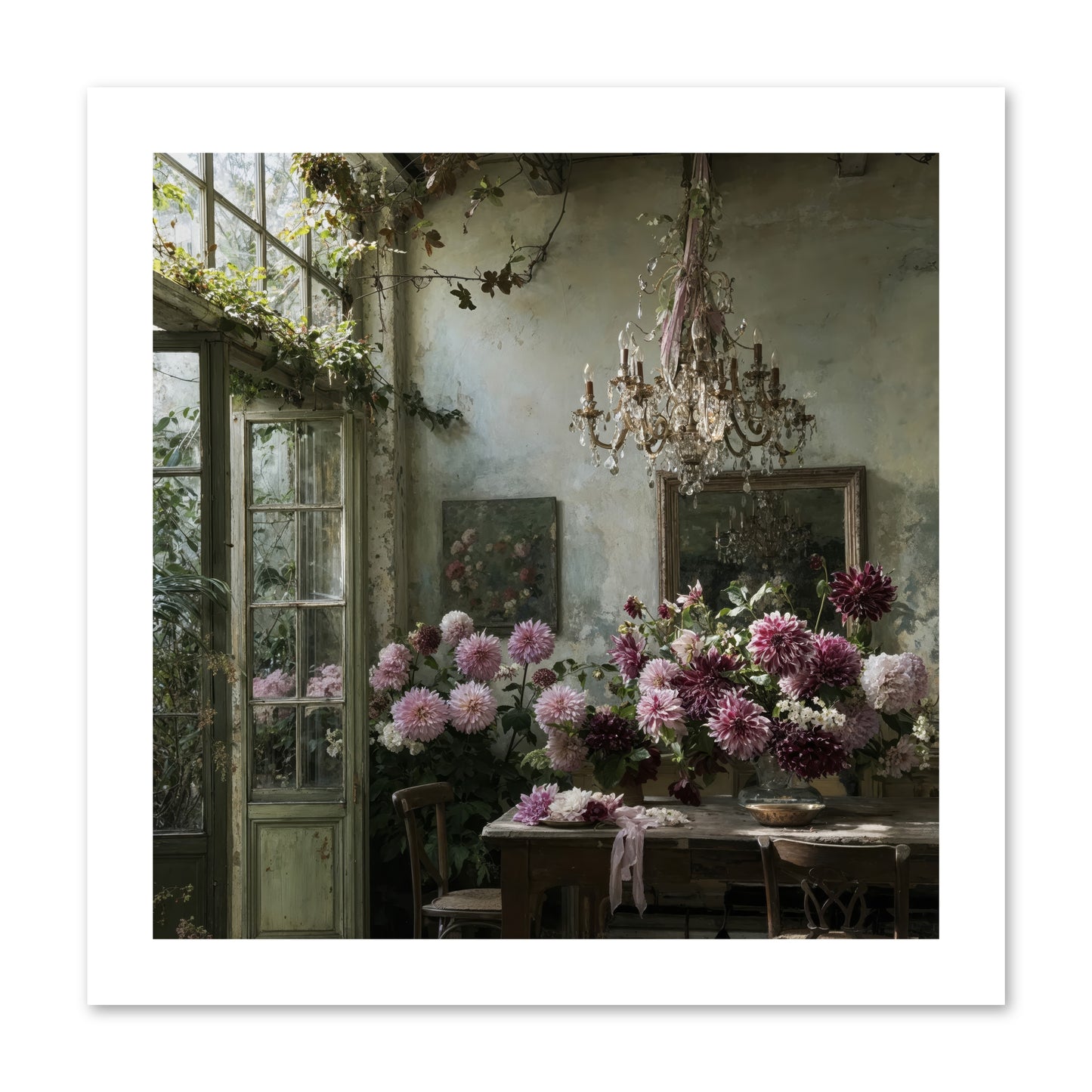 The Summer Table -- Loose Canvas Print 12x12