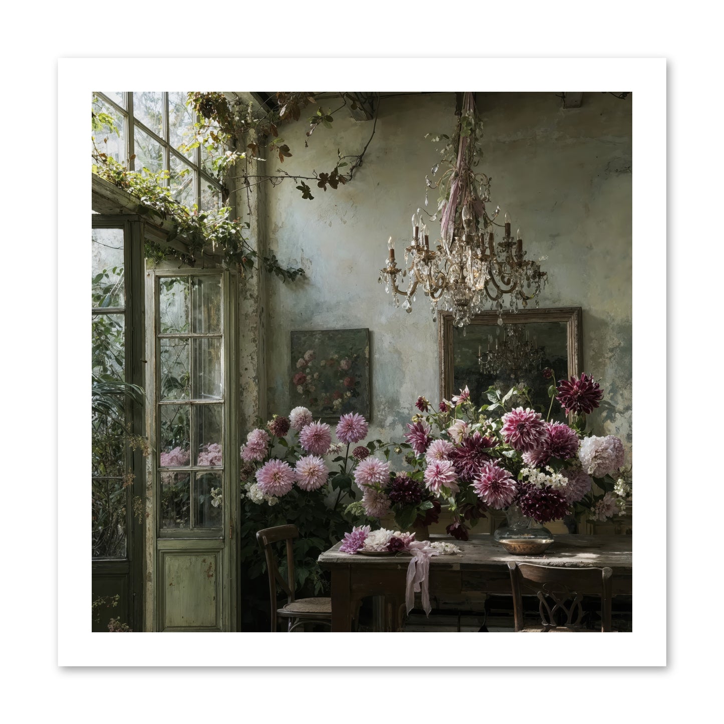 The Summer Table -- Loose Canvas Print 16x16
