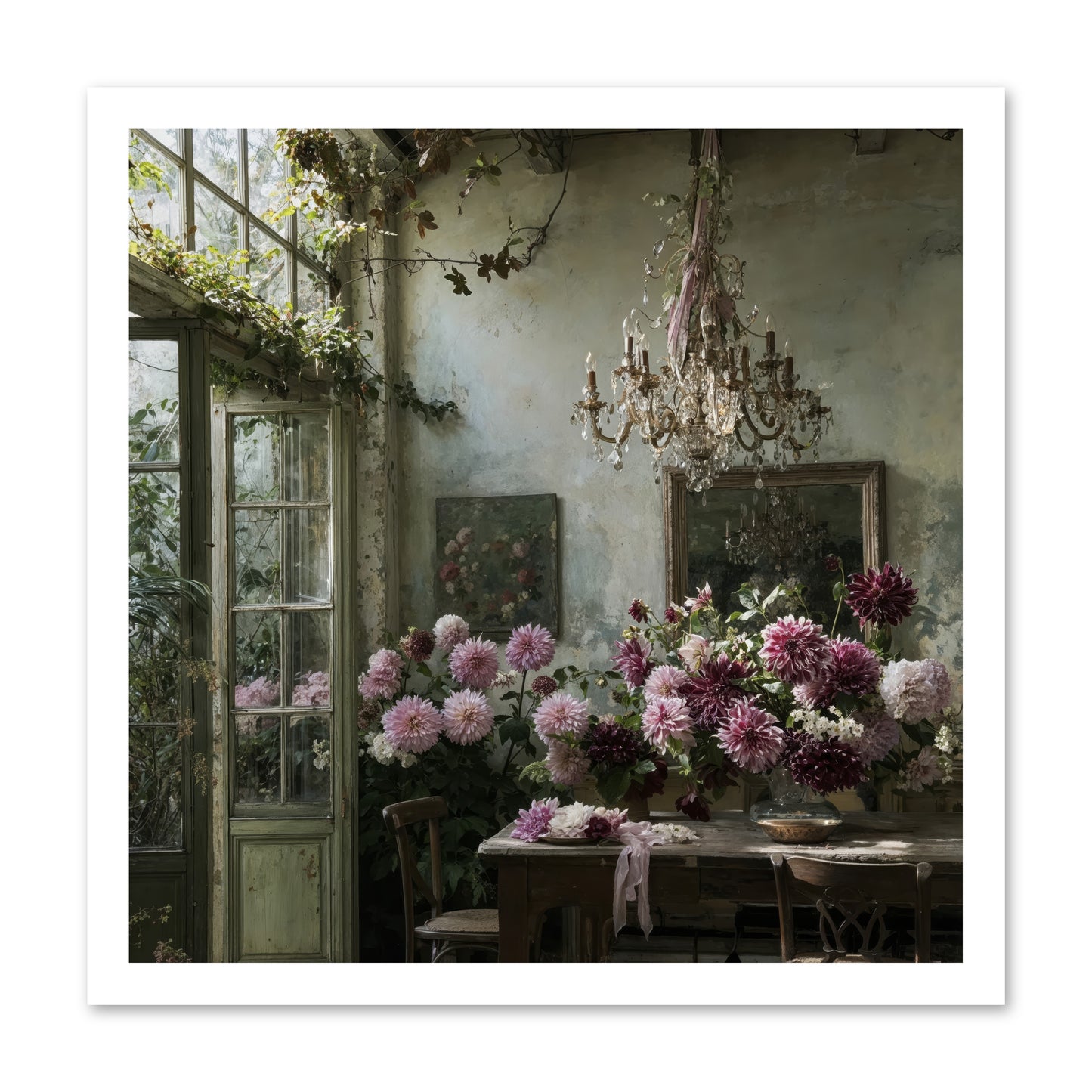 The Summer Table -- Loose Canvas Print 20x20