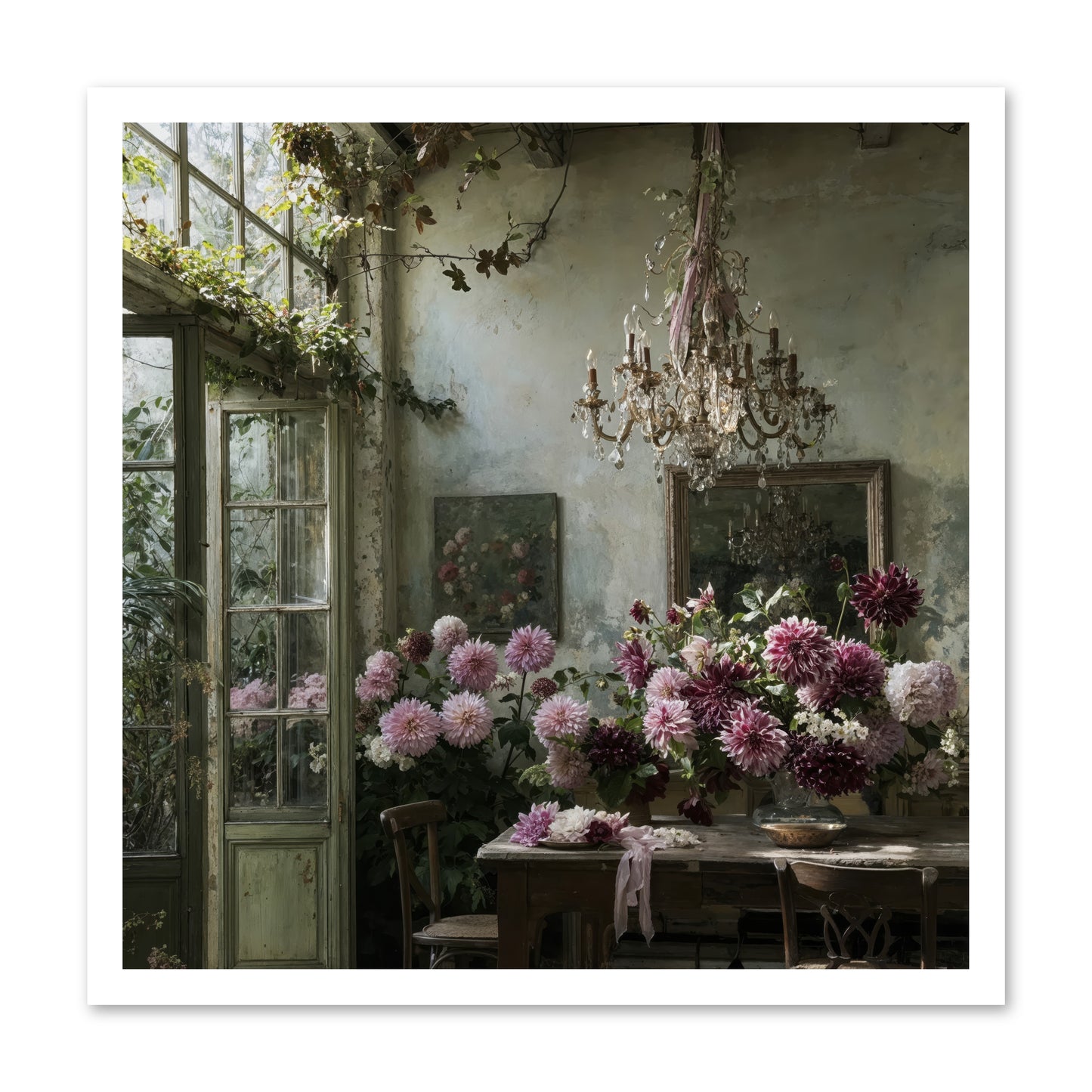 The Summer Table -- Loose Canvas Print 24x24