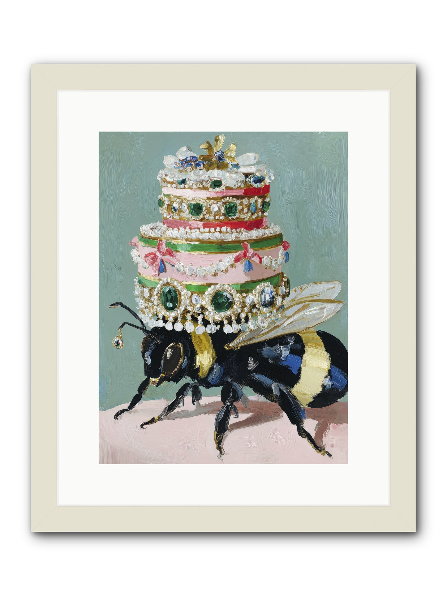 The Sumptuous Moment -- Framed Print - White 12x16