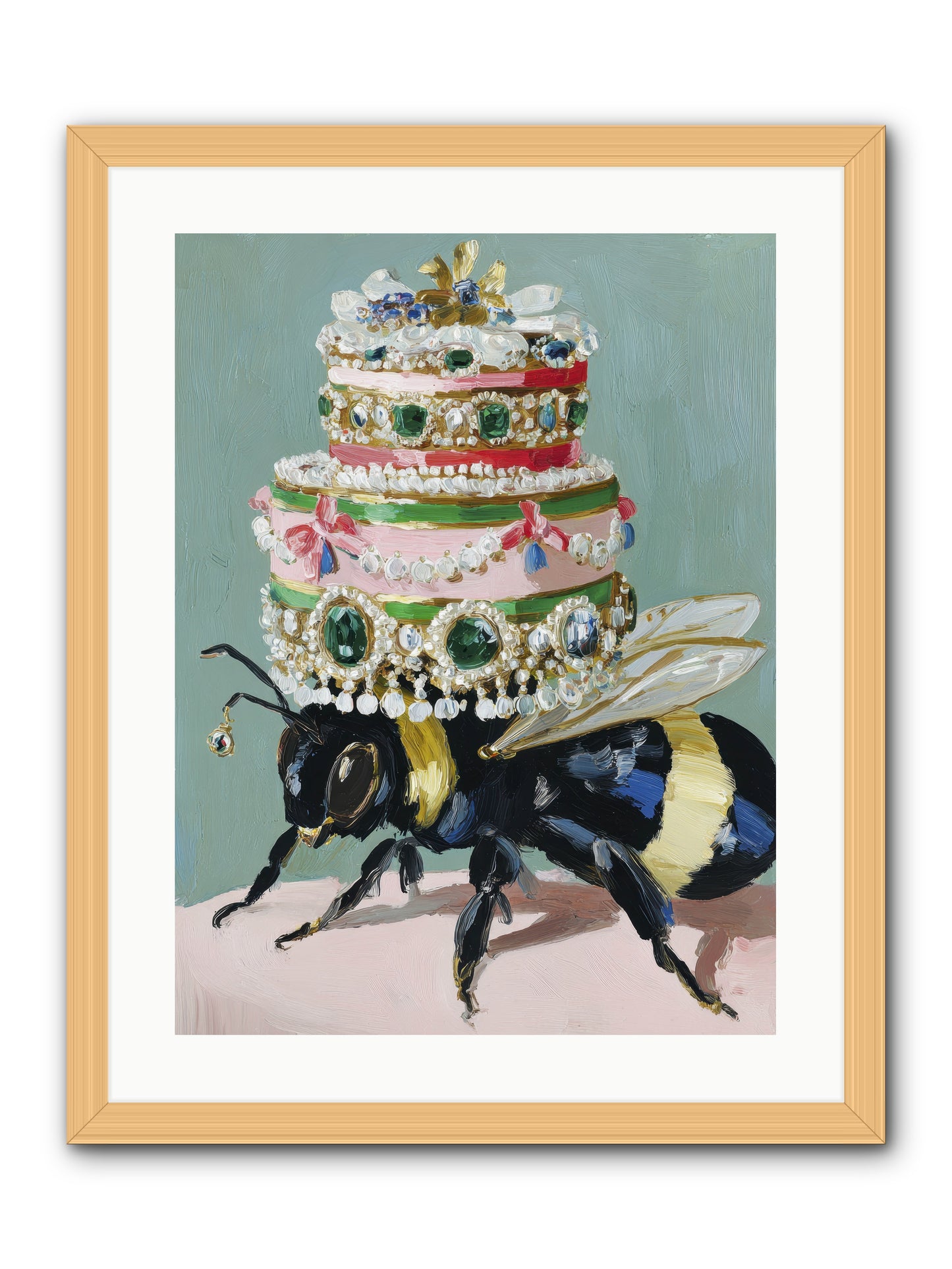 The Sumptuous Moment -- Framed Print - Natural 18x24