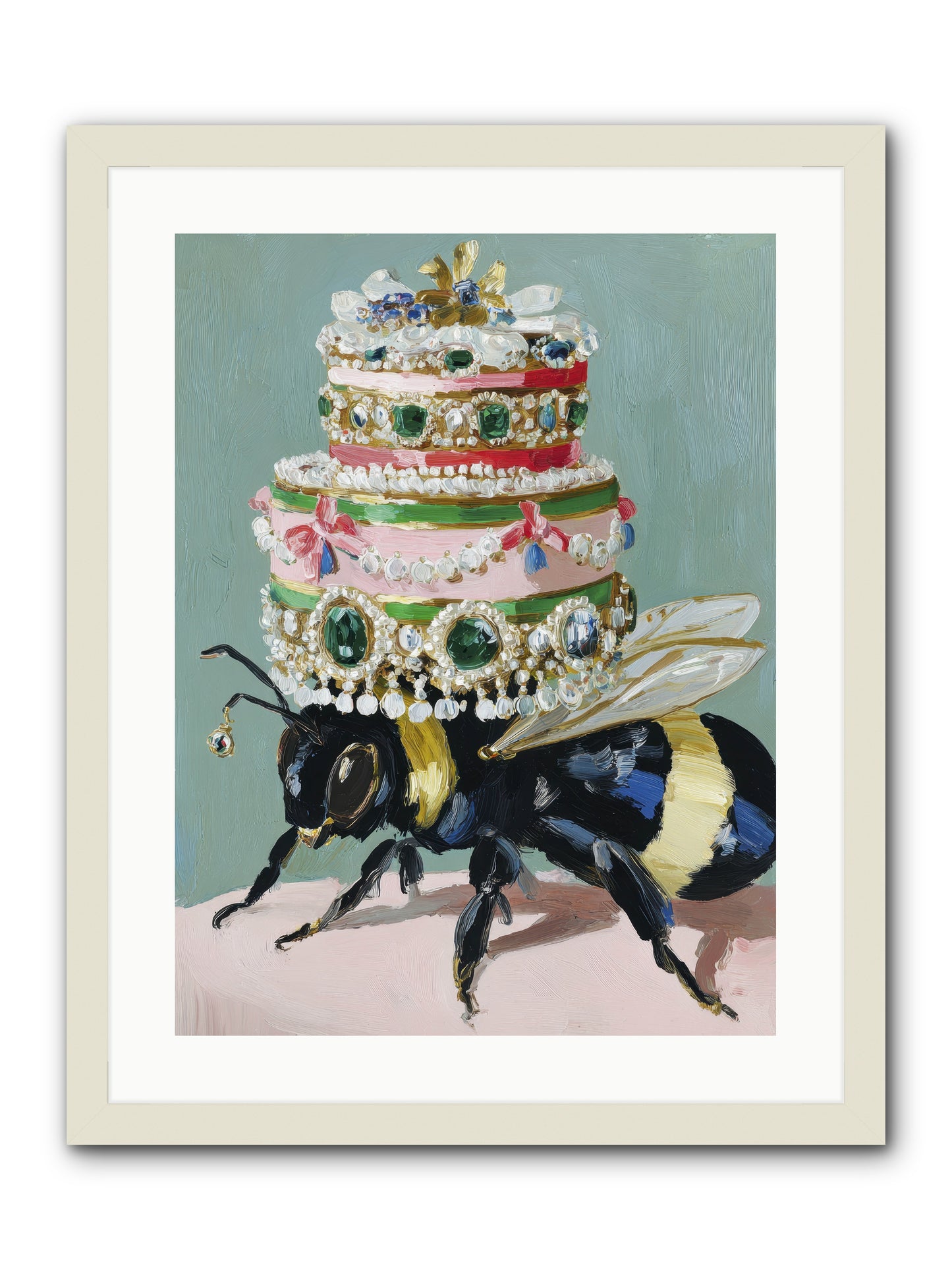 The Sumptuous Moment -- Framed Print - White 18x24