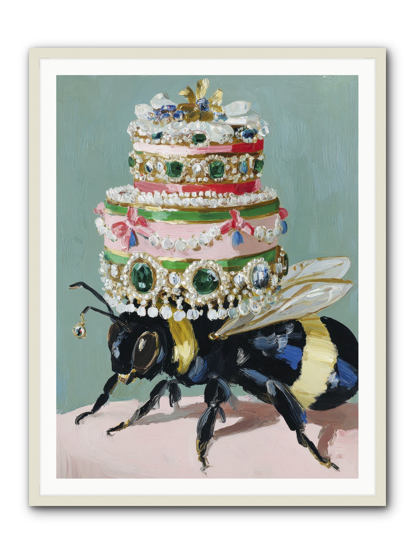 The Sumptuous Moment -- Framed Print - White 36x48