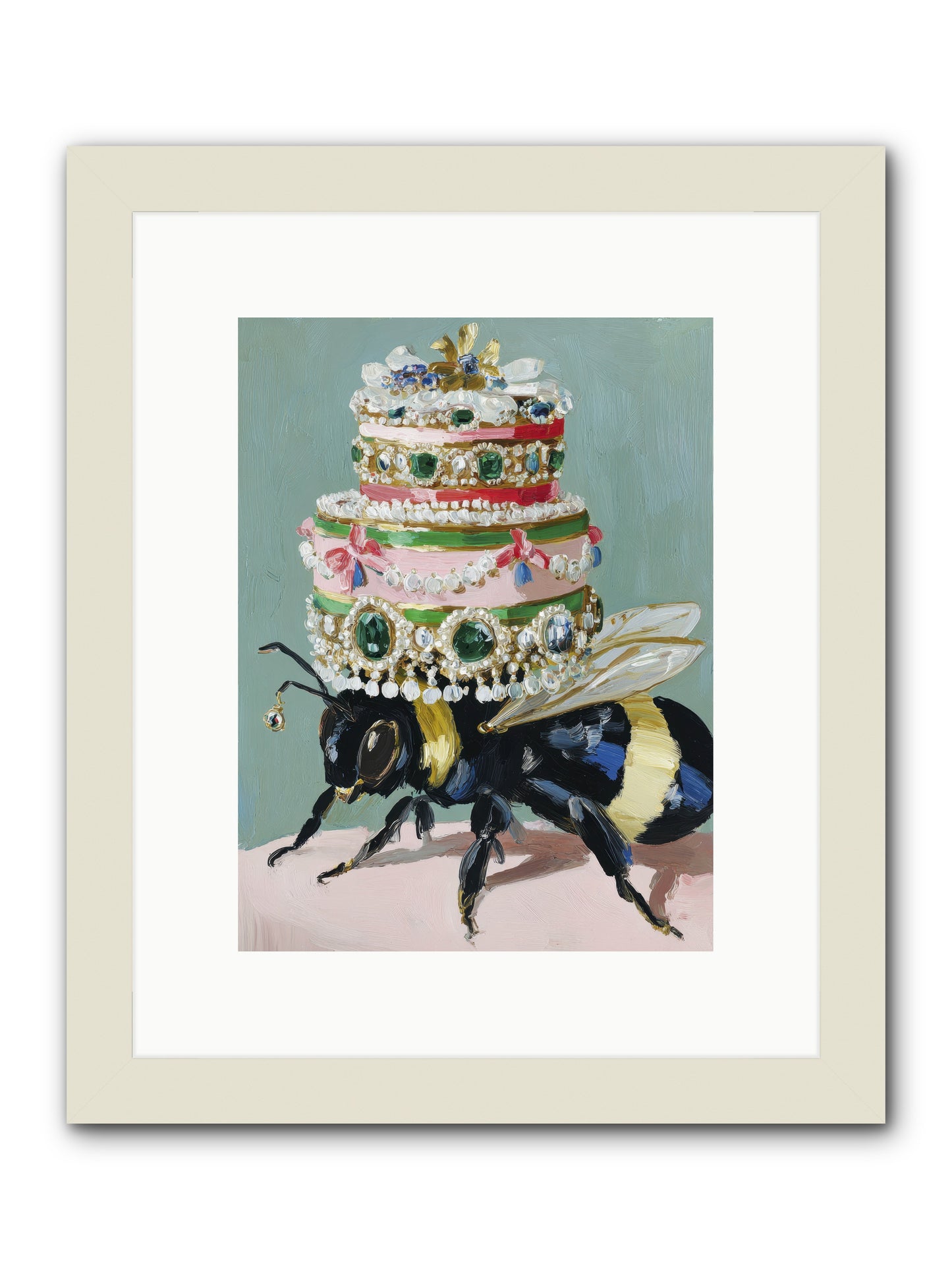 The Sumptuous Moment -- Framed Print - White 9x12