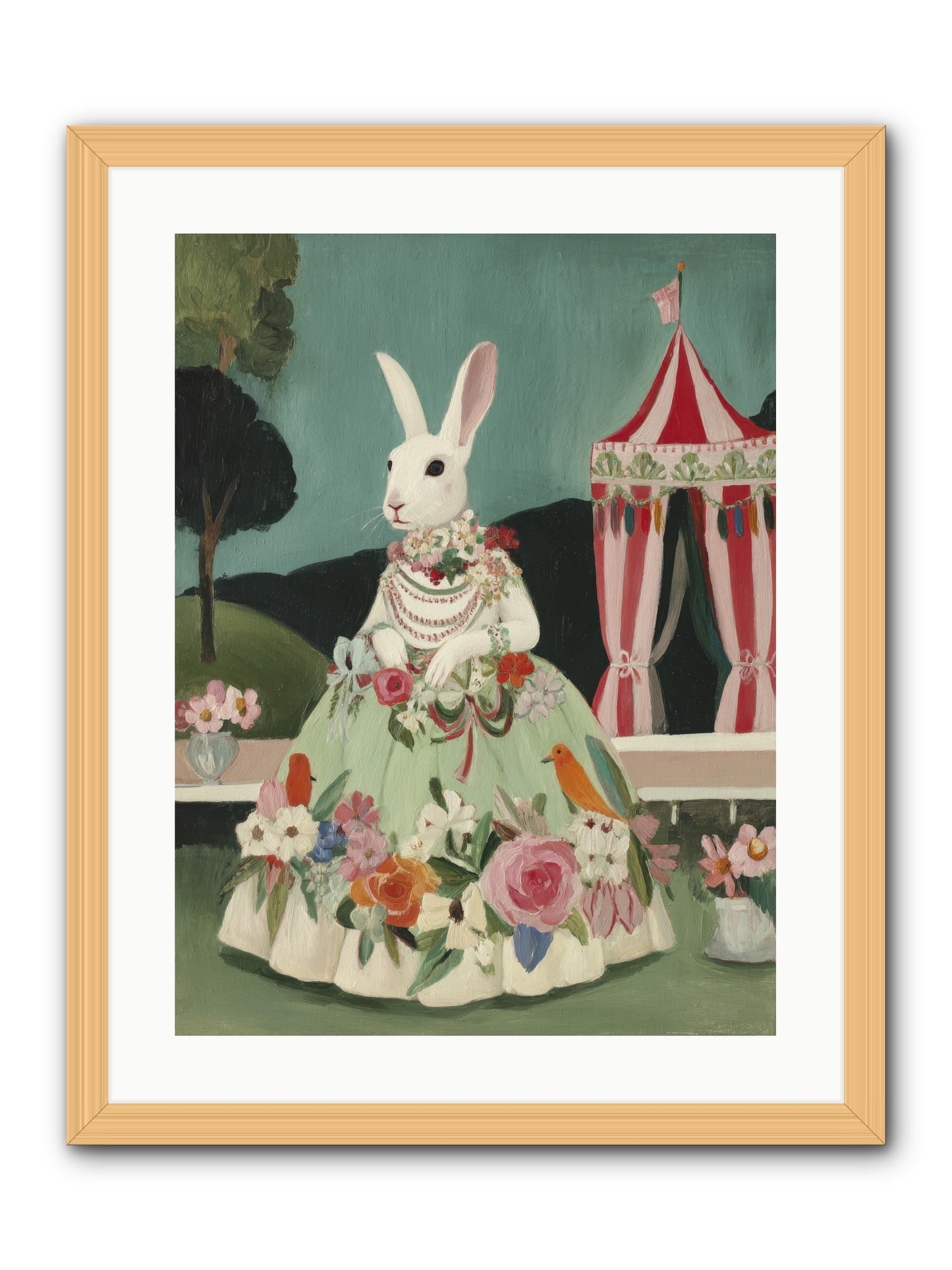 The Sweetest Reverie -- Framed Print - Natural 18x24